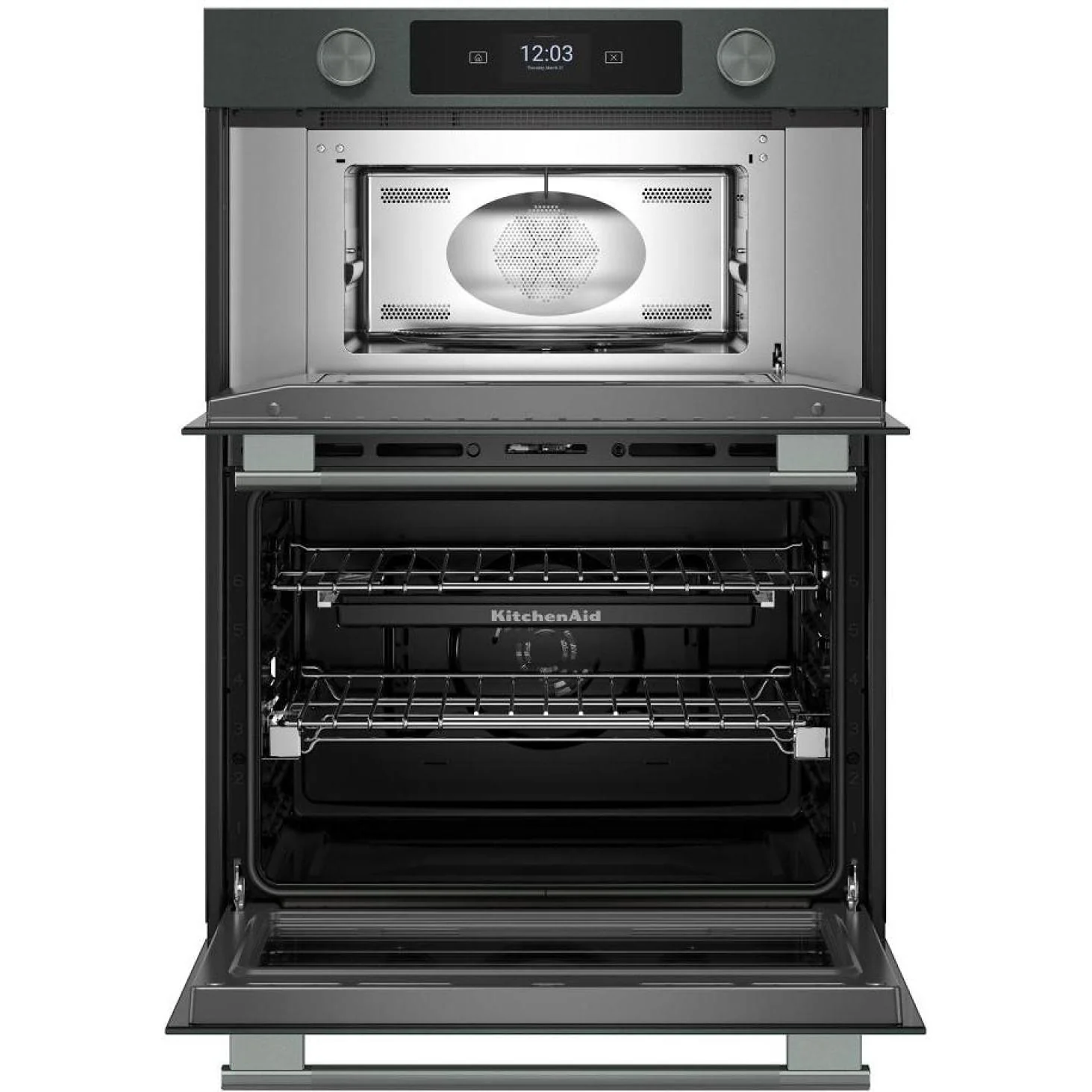 KitchenAid 30-inch Smart Electric Combo Wall Oven with Intelligent Cooking Camera KOEC930SJP - Image 2