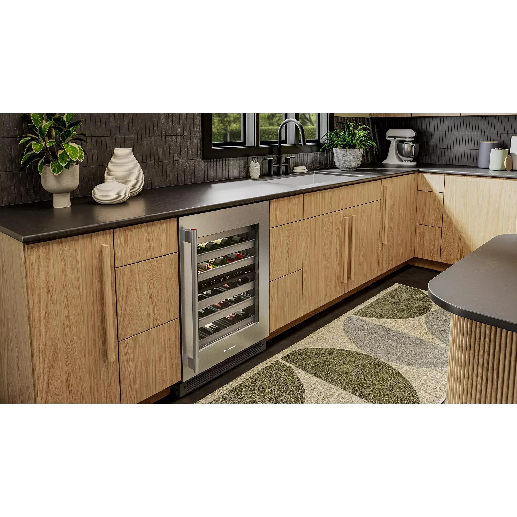 KitchenAid 46-Bottle Undercounter Wine Cellar with Full-Extension Metal-Front Racks KUWR324SSB - Image 8