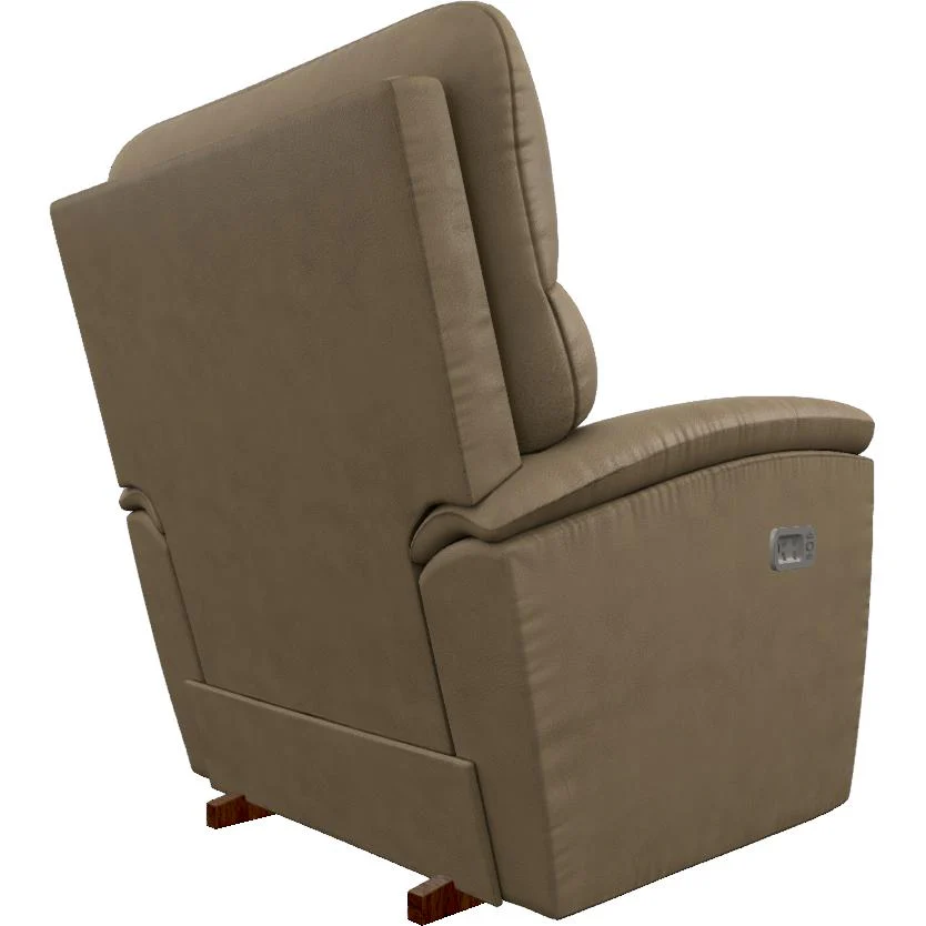 La-Z-Boy Trouper Power Rocking Recliner w/ Headrest & Lumbar - Grey - Image 4