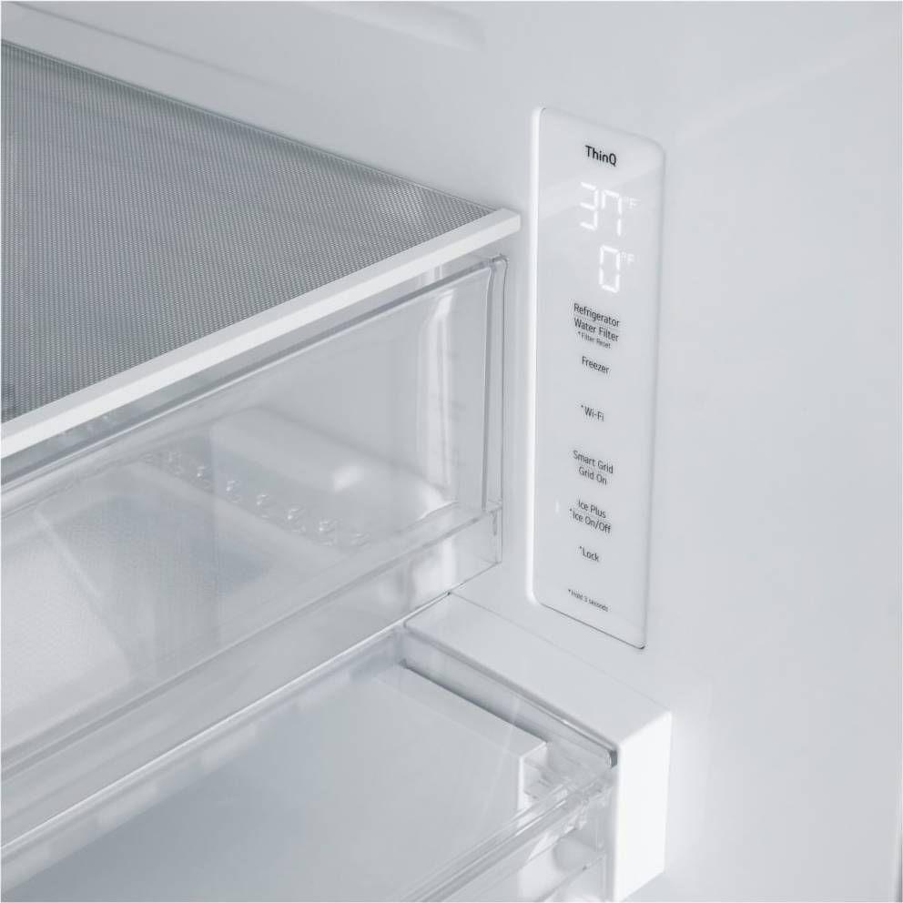LG 33-inch, 25 cu.ft. 3-Door French Door Refrigerator with Ice and Water Dispenser LF25H6330D - Image 9