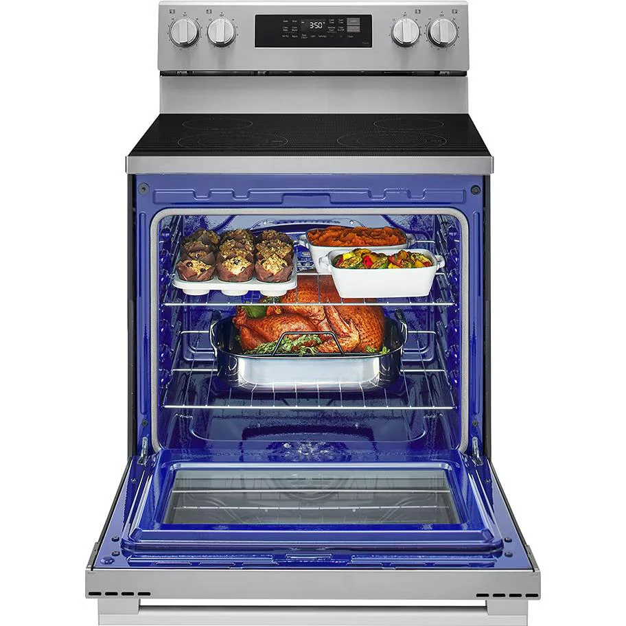 LG 30-inch 6.3 cu ft. Electric Range with Probake Convection and EasyClean® LREN6321YE - Image 3