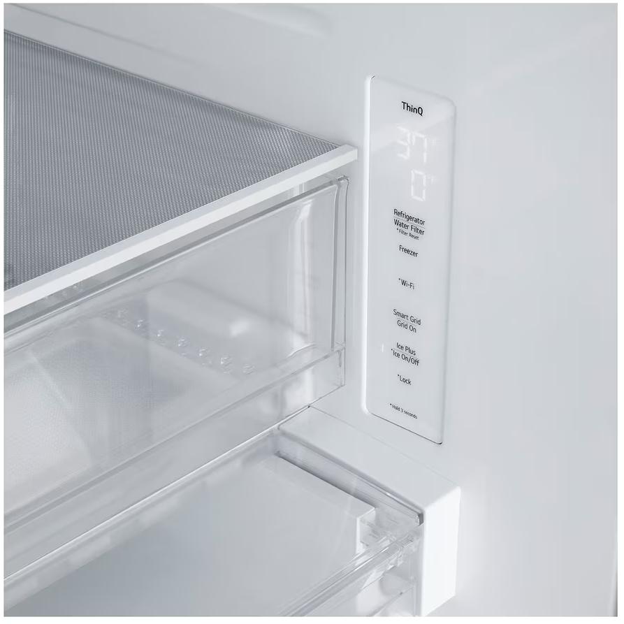 LG 33-inch, 20 cu. ft. French 3-Door Refrigerator with Smart Diagnosis LF20C6330S - Image 4