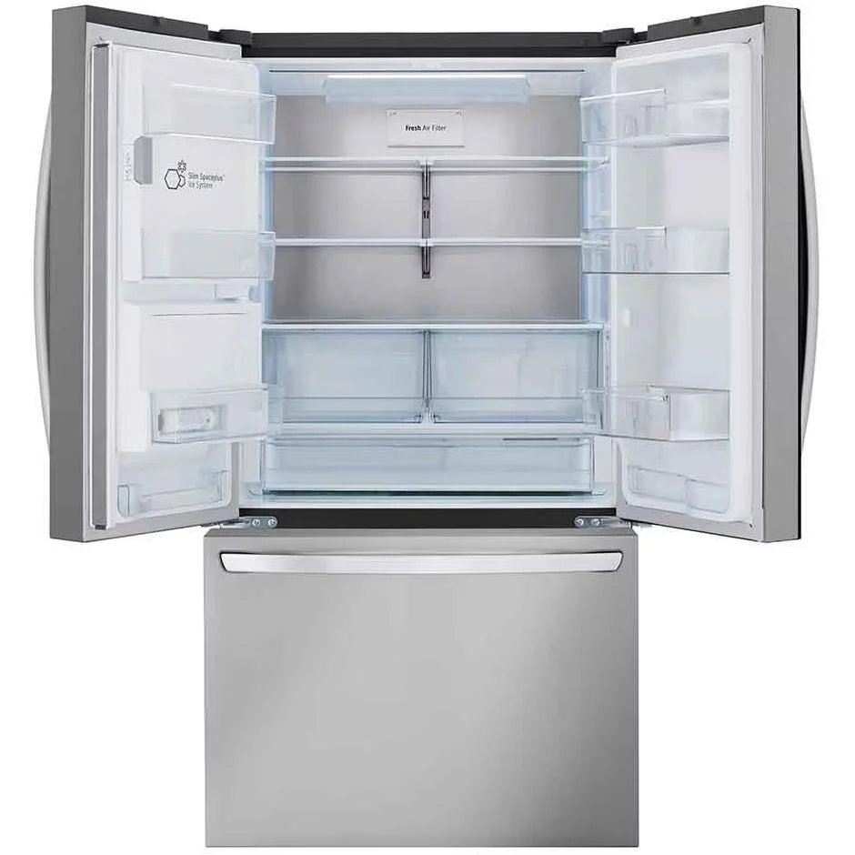 LG 36-inch, 26 cu. ft. Counter-Depth French 3-Door Refrigerator with Dual Ice Makers LRFXC2606S - Image 2