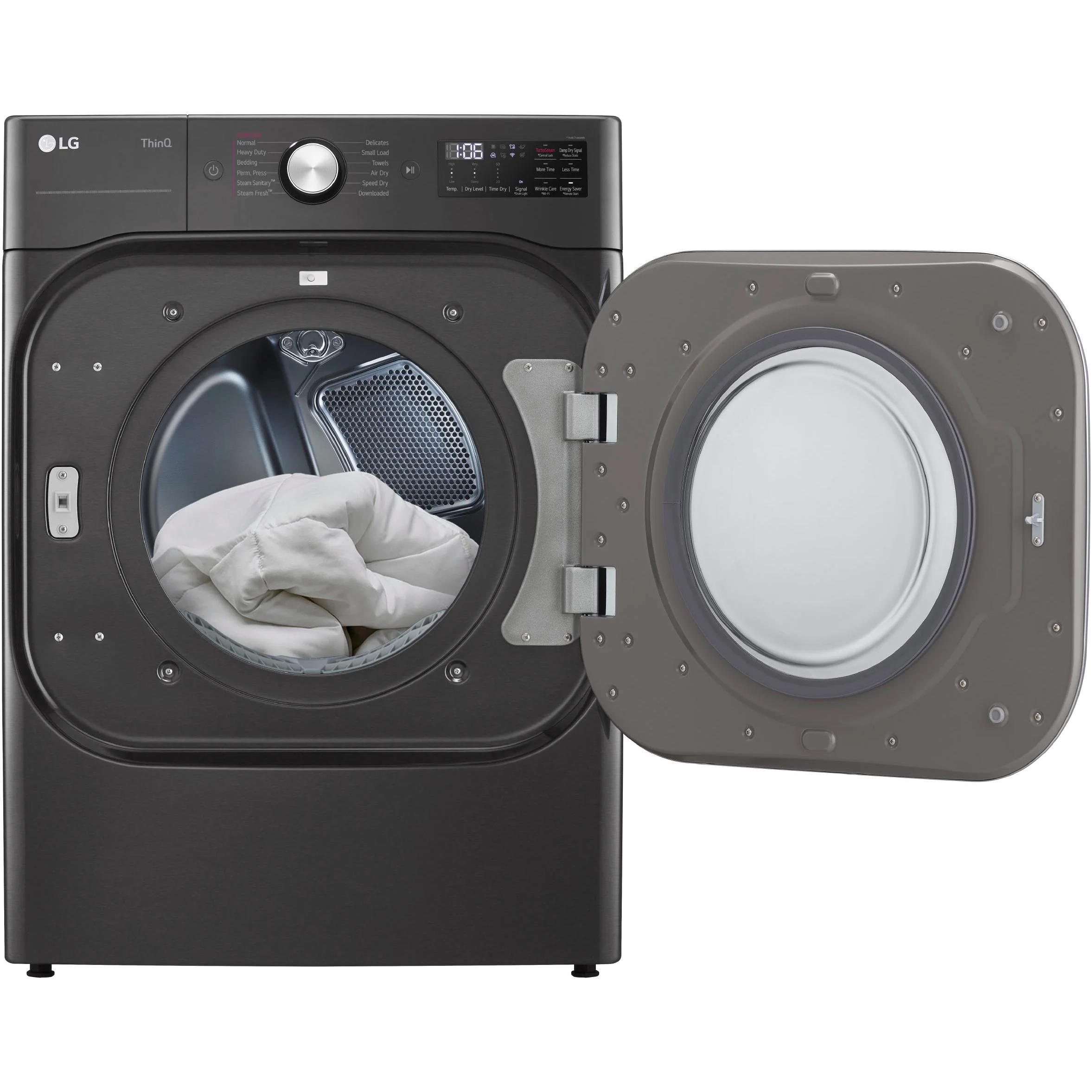 LG 9.0 Cu. Ft. Electric Dryer with Steam and Built-In Intelligence DLEX8900B - Image 2