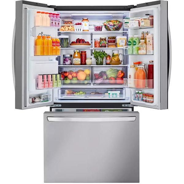 LG 36-inch, 30.7 cu. ft. Freestanding French 3-Door Refrigerator with Door Cooling+ LRFXS3106S - Image 2