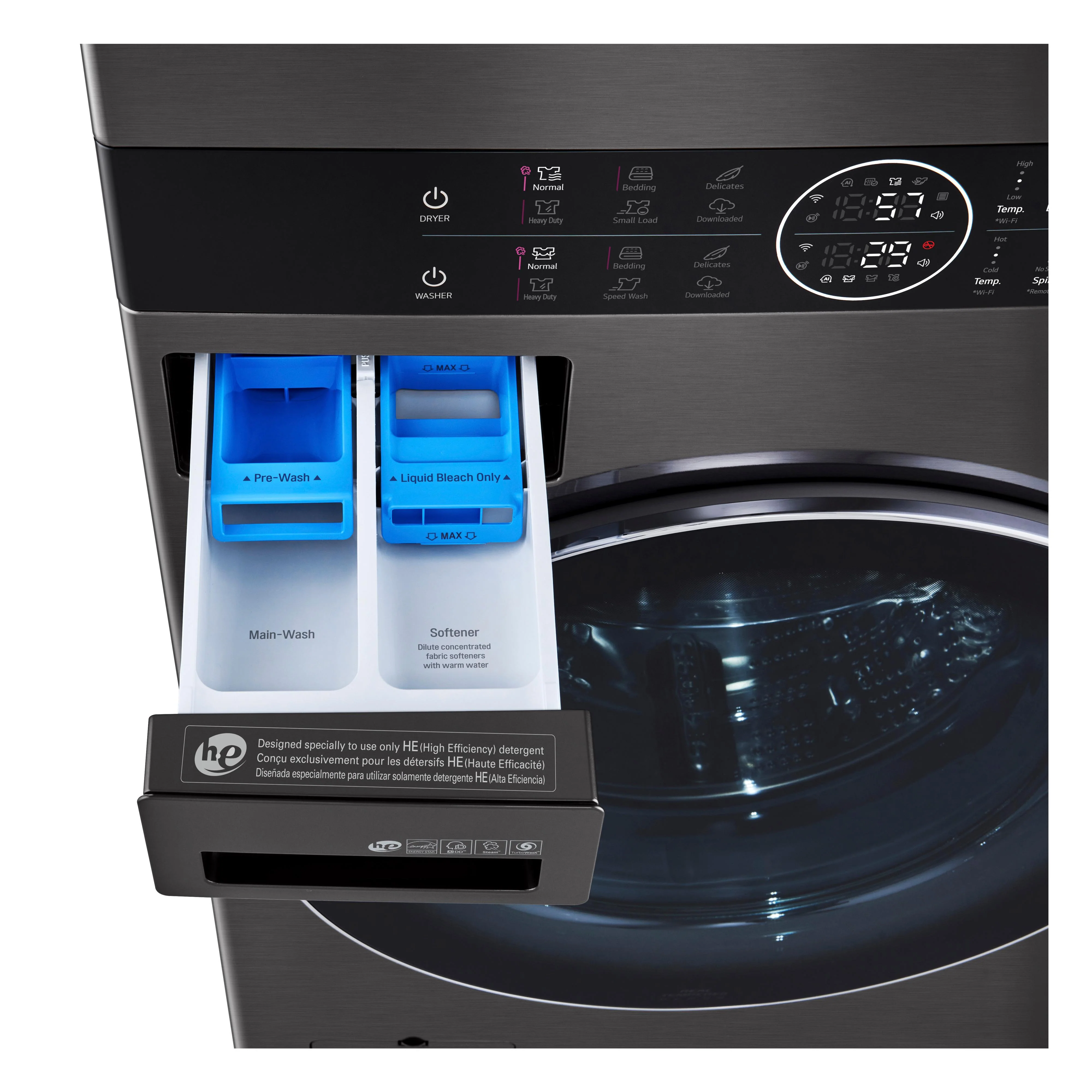 LG Stacked Washer/Dryer Electric Laundry Center with TurboWash™ 360 Technology WKEX200HBA - Image 5