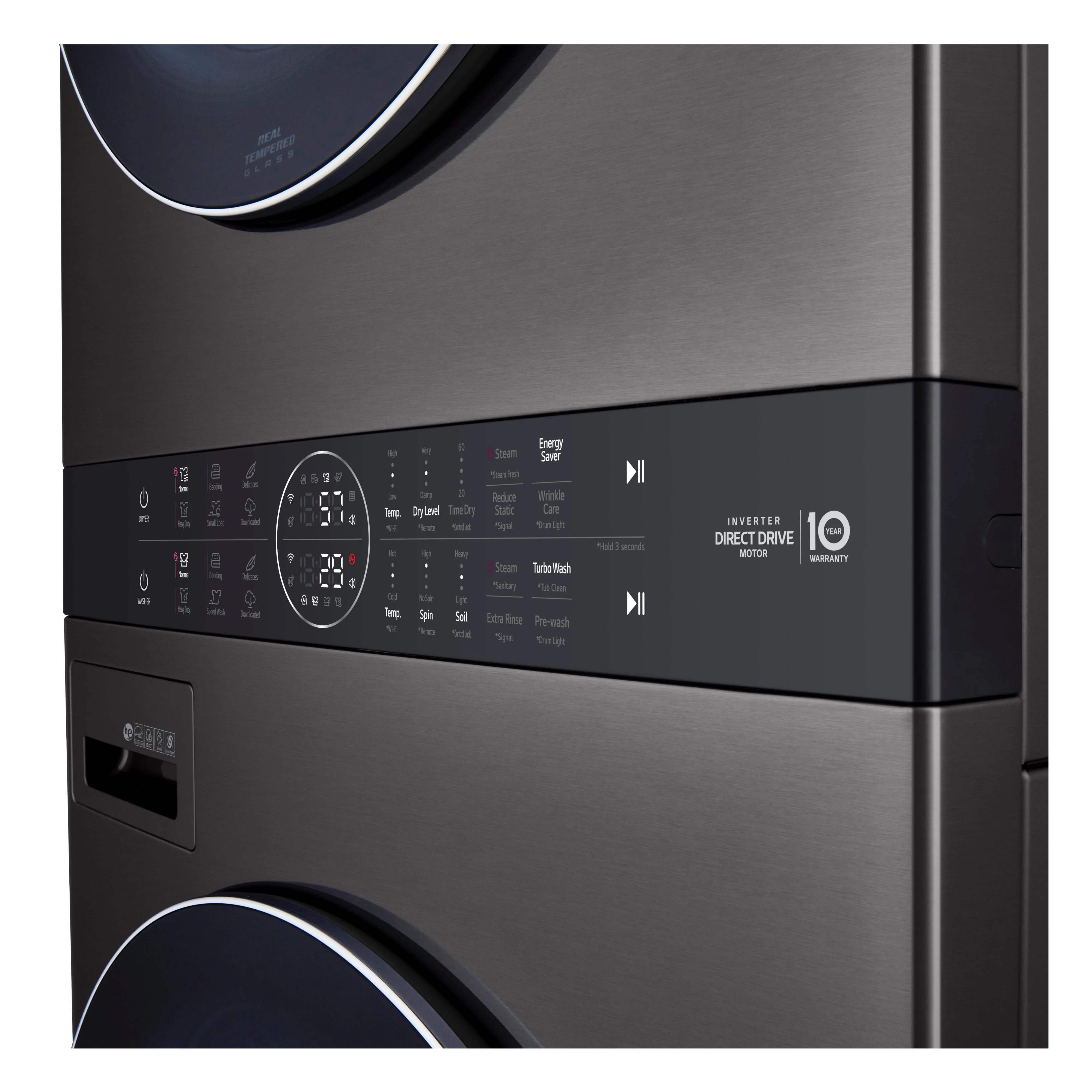 LG Stacked Washer/Dryer Electric Laundry Center with TurboWash™ 360 Technology WKEX200HBA - Image 8