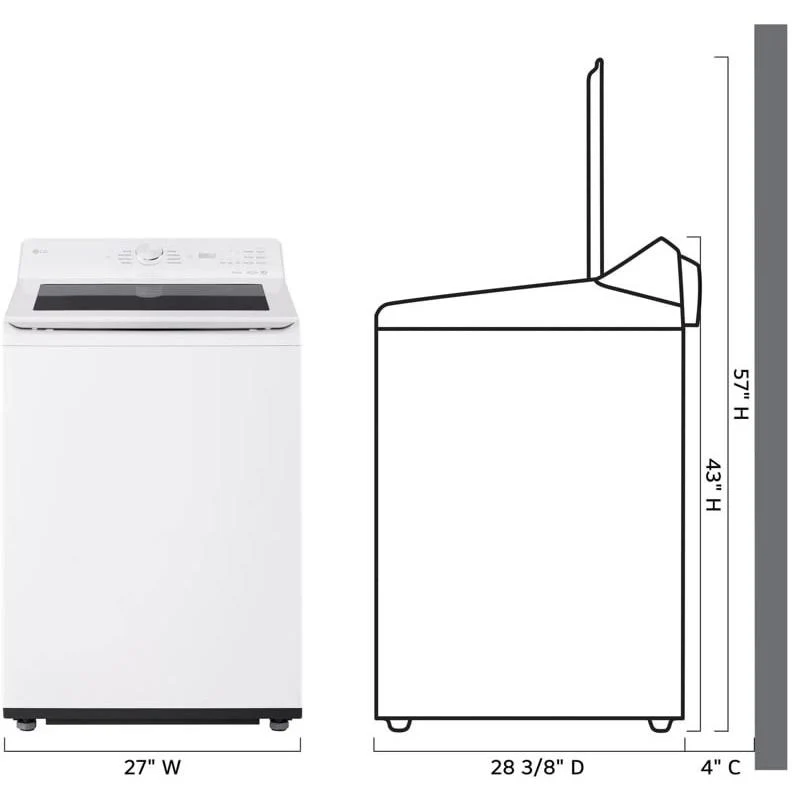 LG Top Loading Washer with EasyUnload™ WT8200CW - Image 16