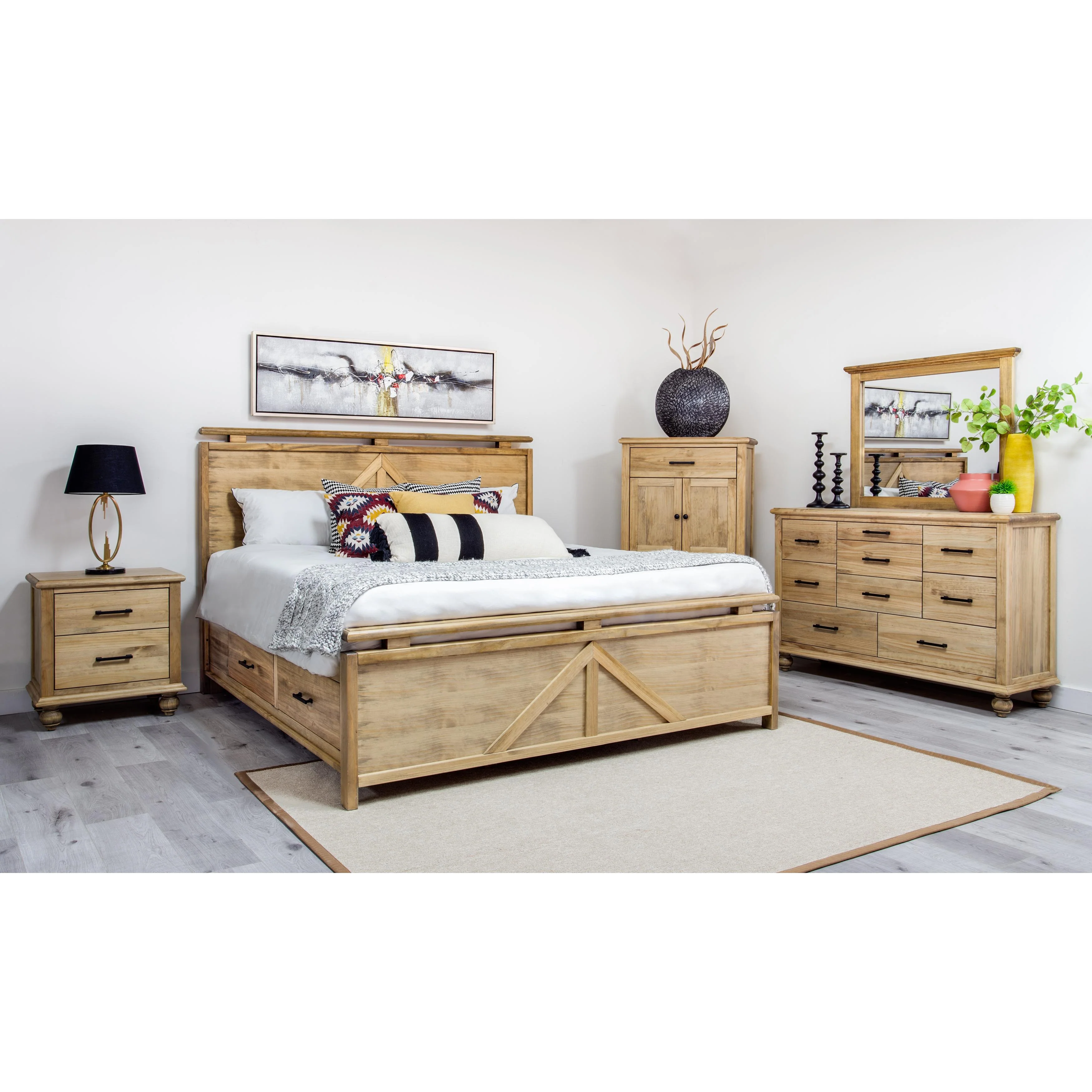 Mako Solid Wood Furniture Victoria 8300-50 Dresser Mirror - Image 4