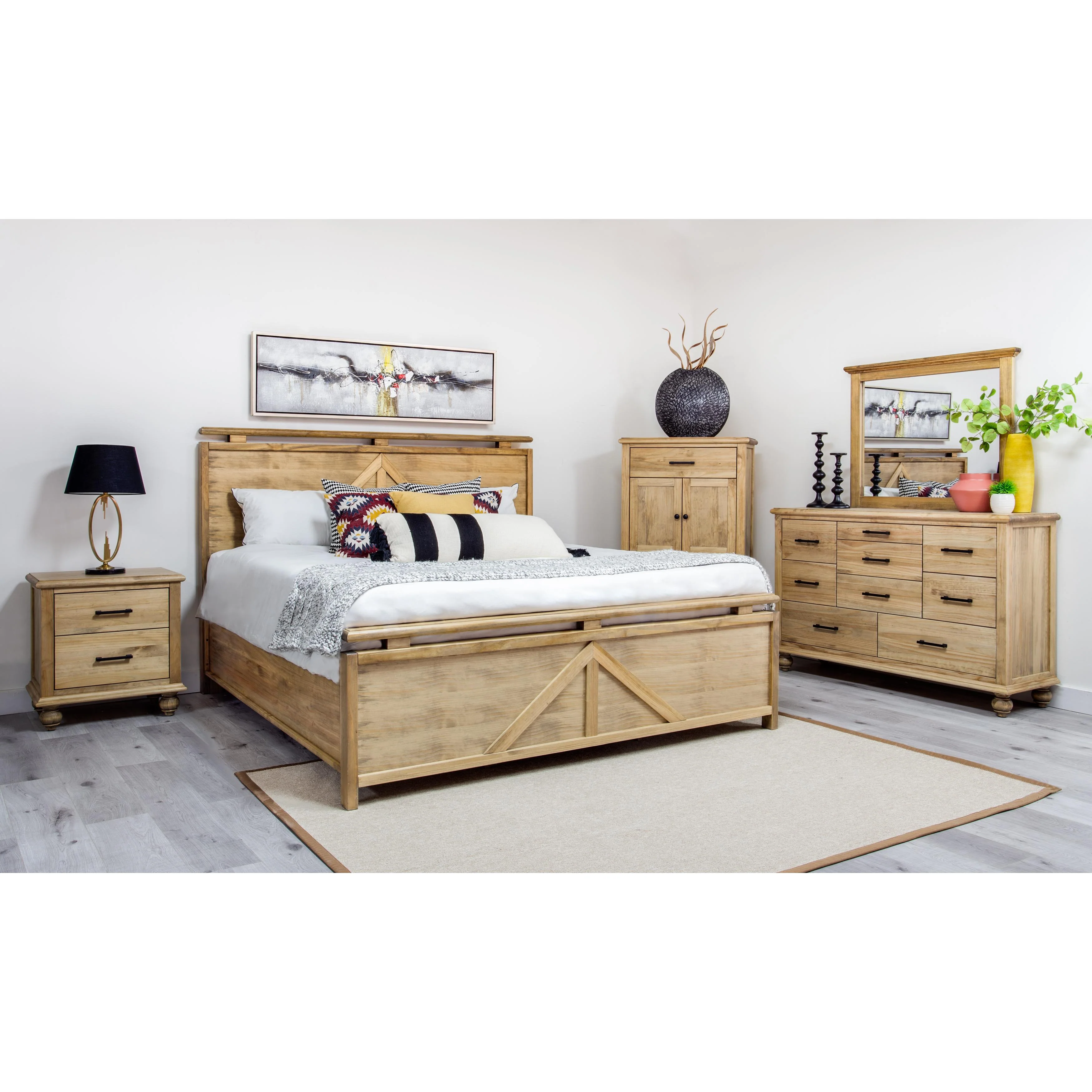 Mako Solid Wood Furniture Victoria 8300-60-1D Nightstand - Image 5