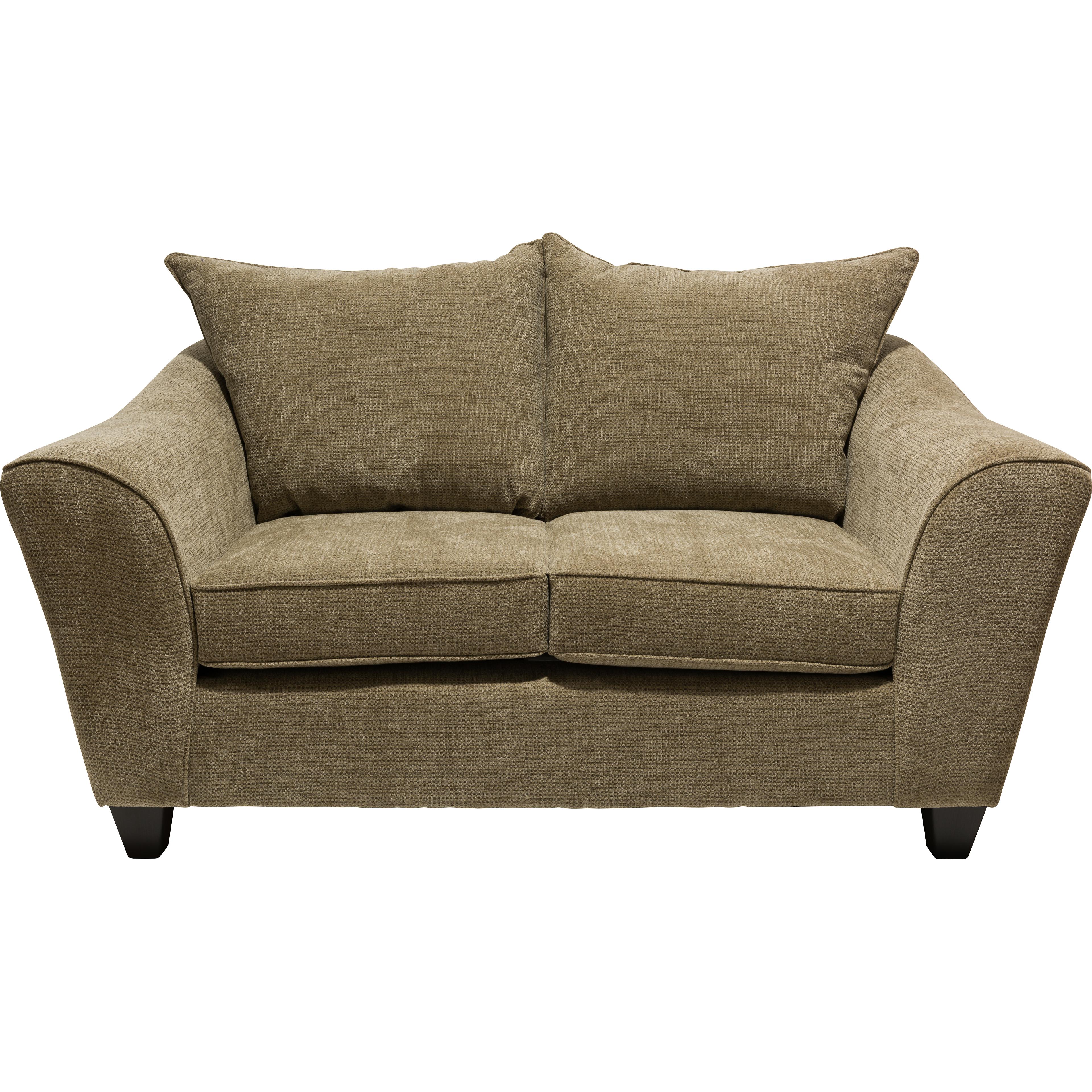 Minhas Furniture Stationary Fabric Loveseat 1075 Loveseat - Captive Brownstone - Image 2