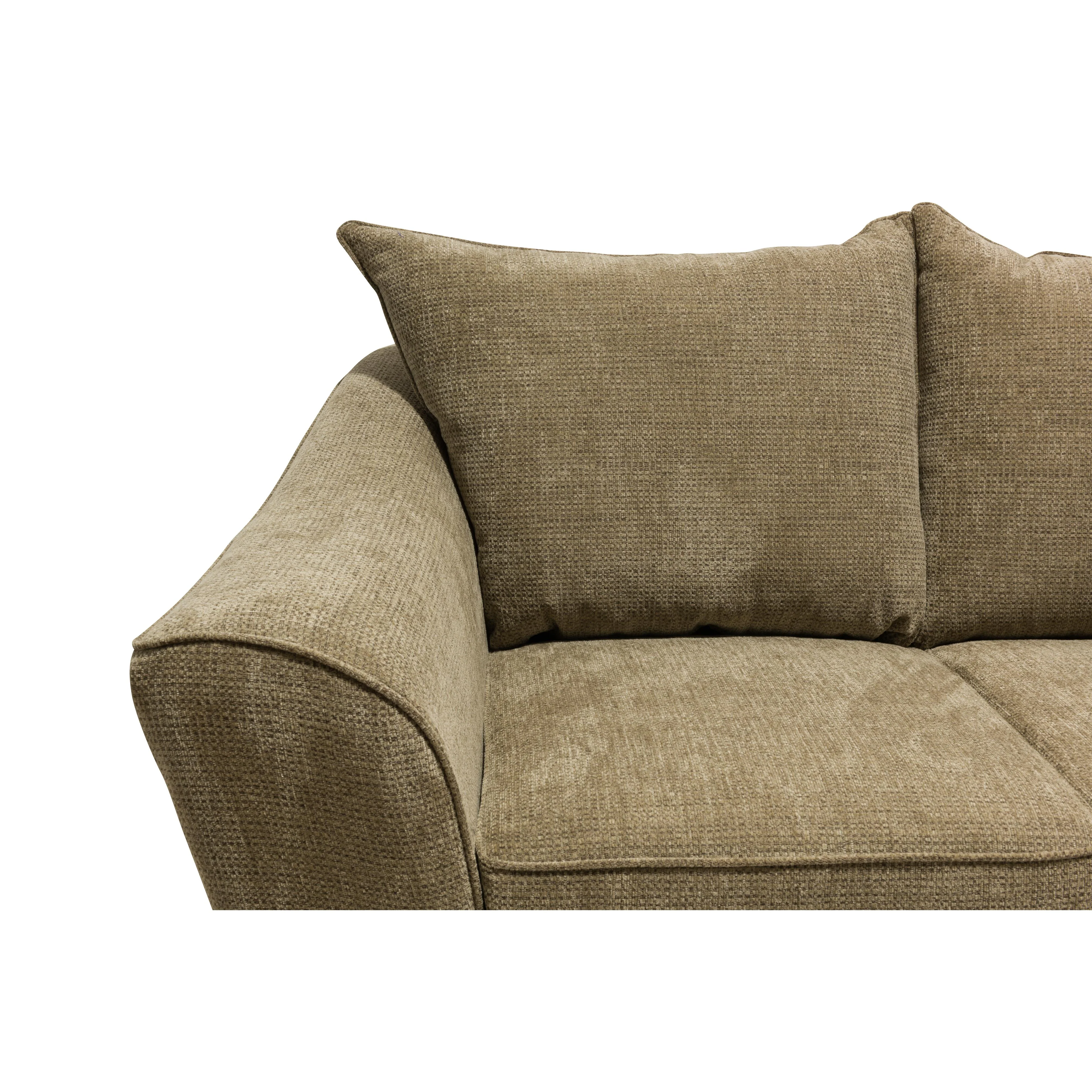 Minhas Furniture Stationary Fabric Loveseat 1075 Loveseat - Captive Brownstone - Image 4