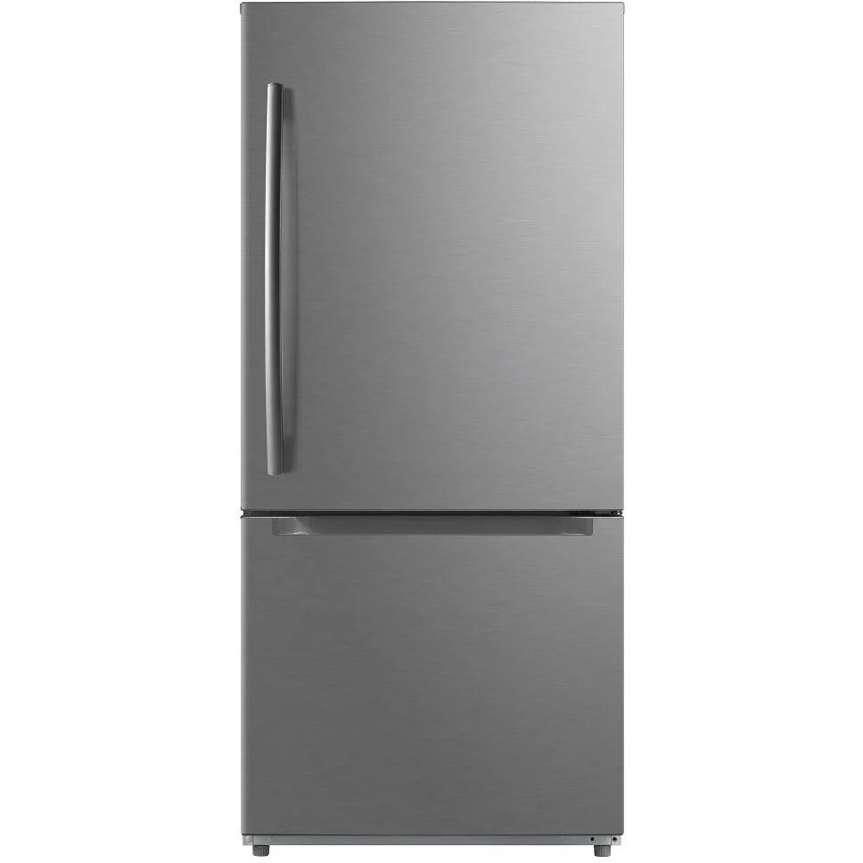 Moffat 30-inch, 18.6 cu.ft. Freestanding Bottom Freezer Refrigerator with LED Lighting MDE19DSNKSS