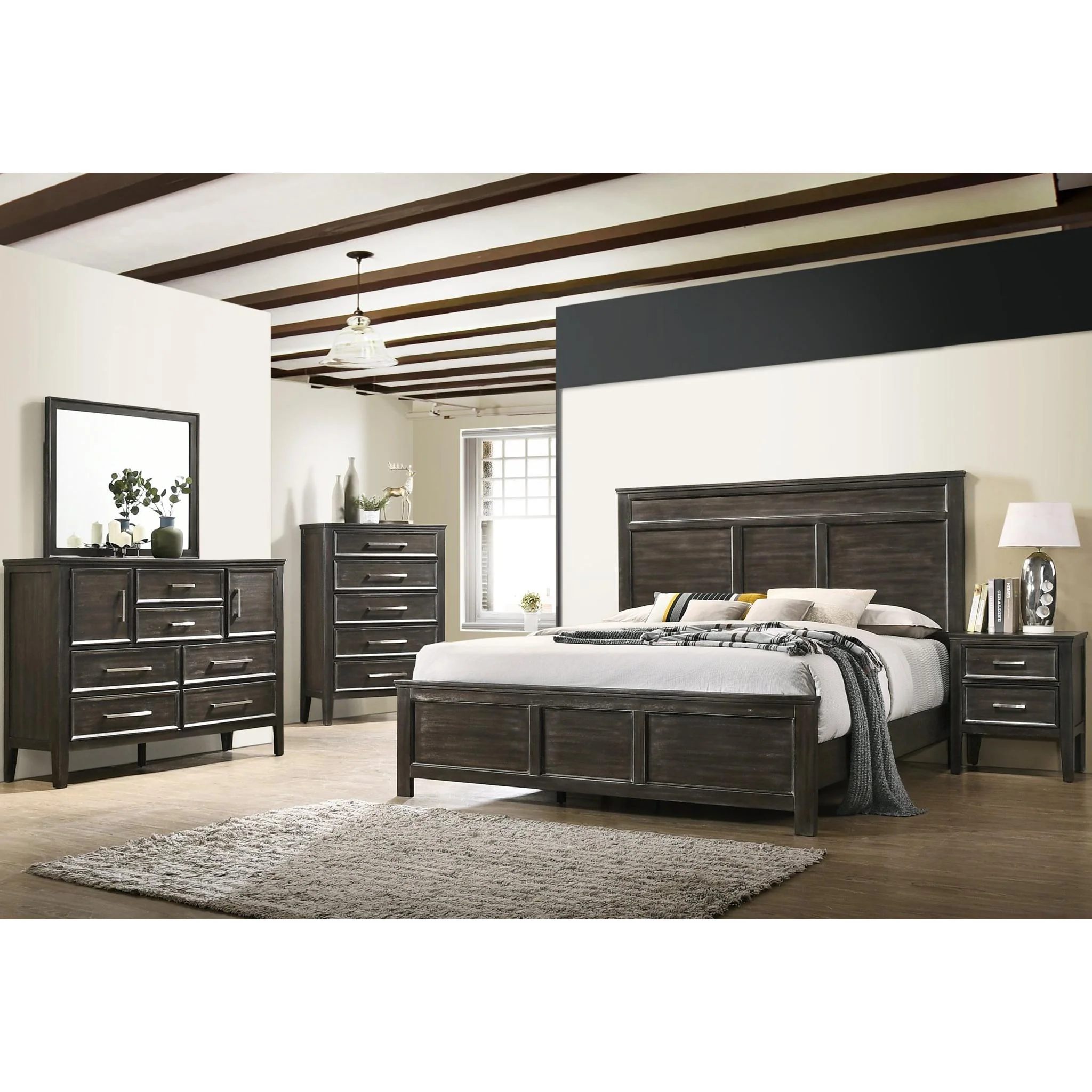 New Classic Furniture Andover B677B-060 Mirror - Nutmeg - Image 4