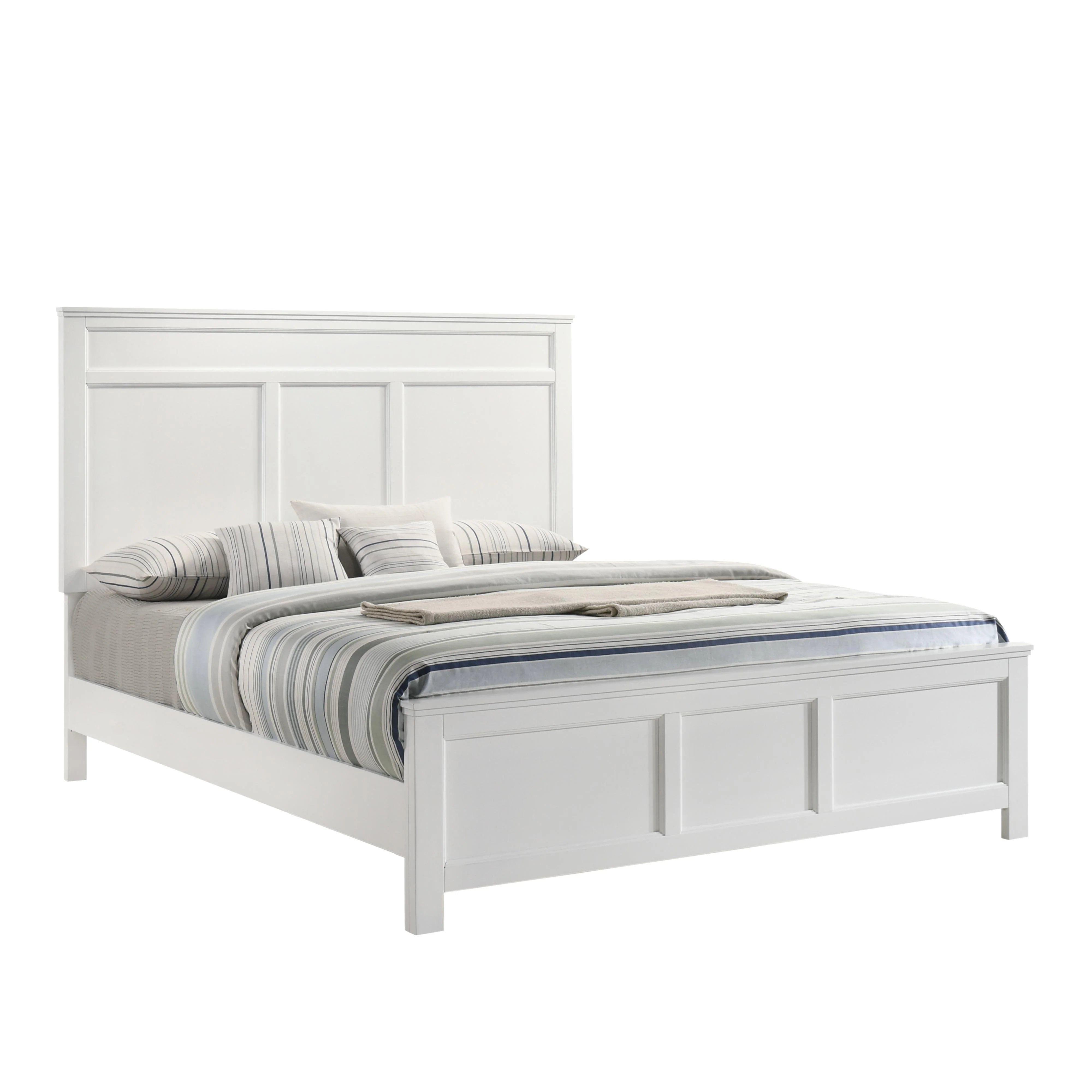 New Classic Furniture Andover B677W Queen Panel Bed - White