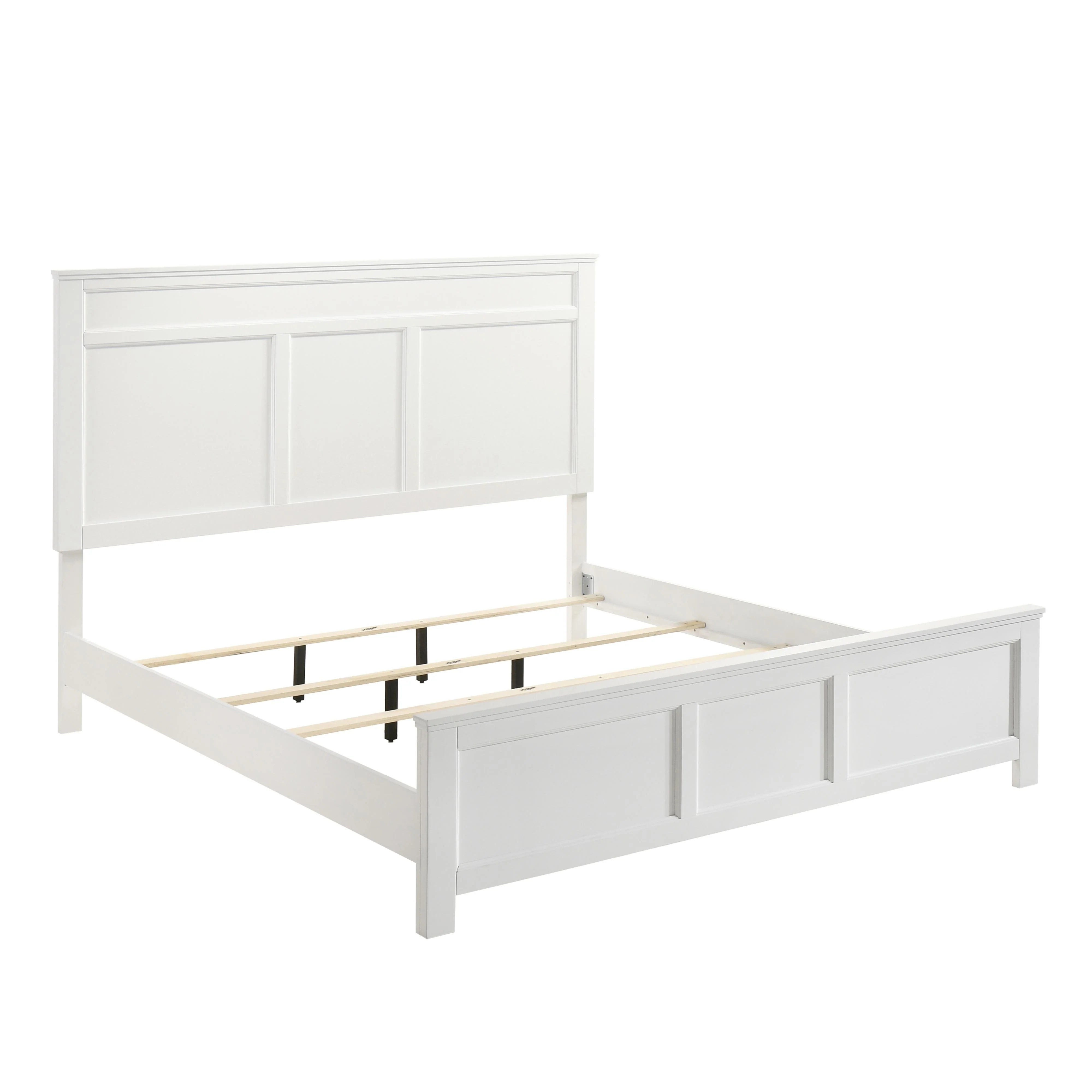 New Classic Furniture Andover B677W Queen Panel Bed - White - Image 2