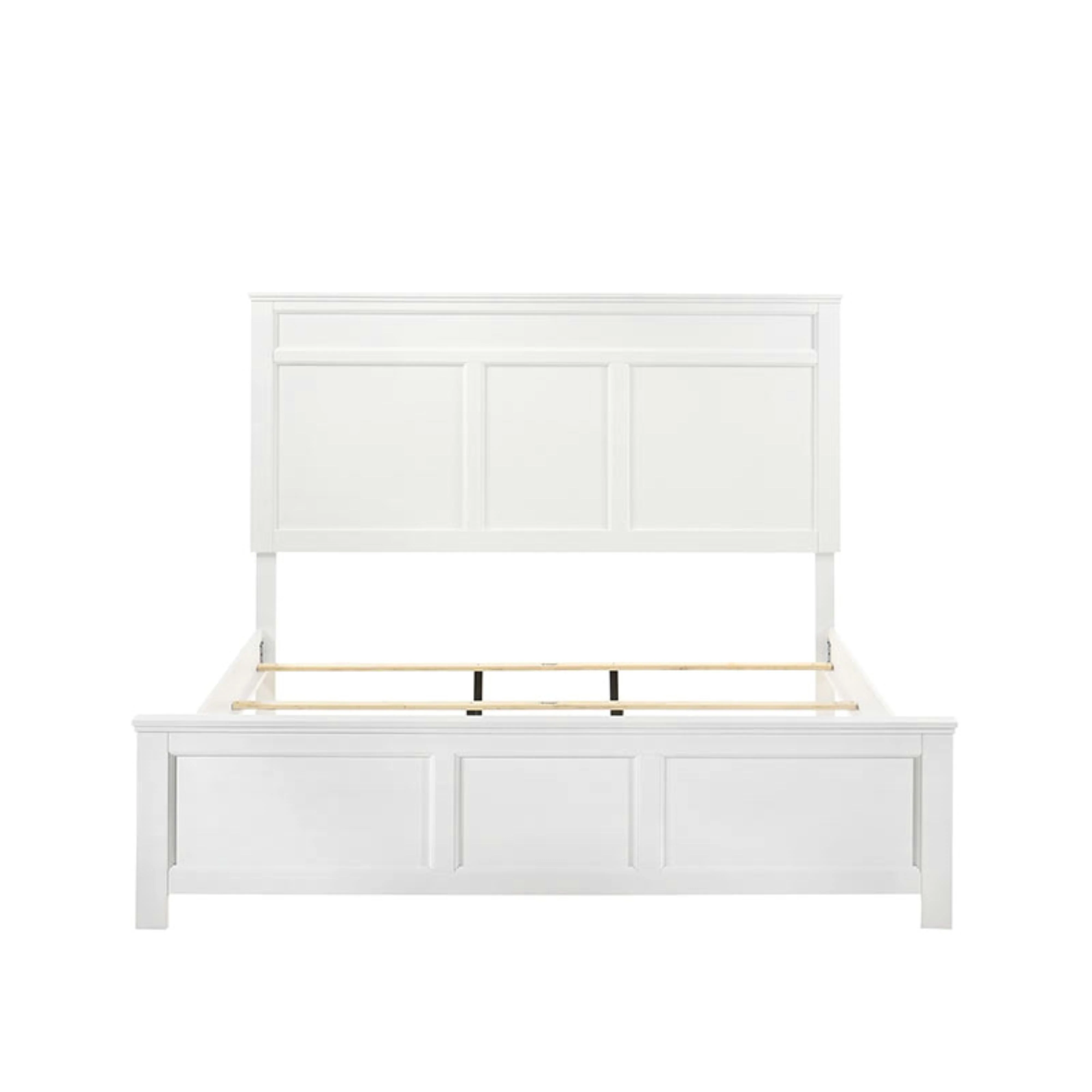 New Classic Furniture Andover B677W Queen Panel Bed - White - Image 3