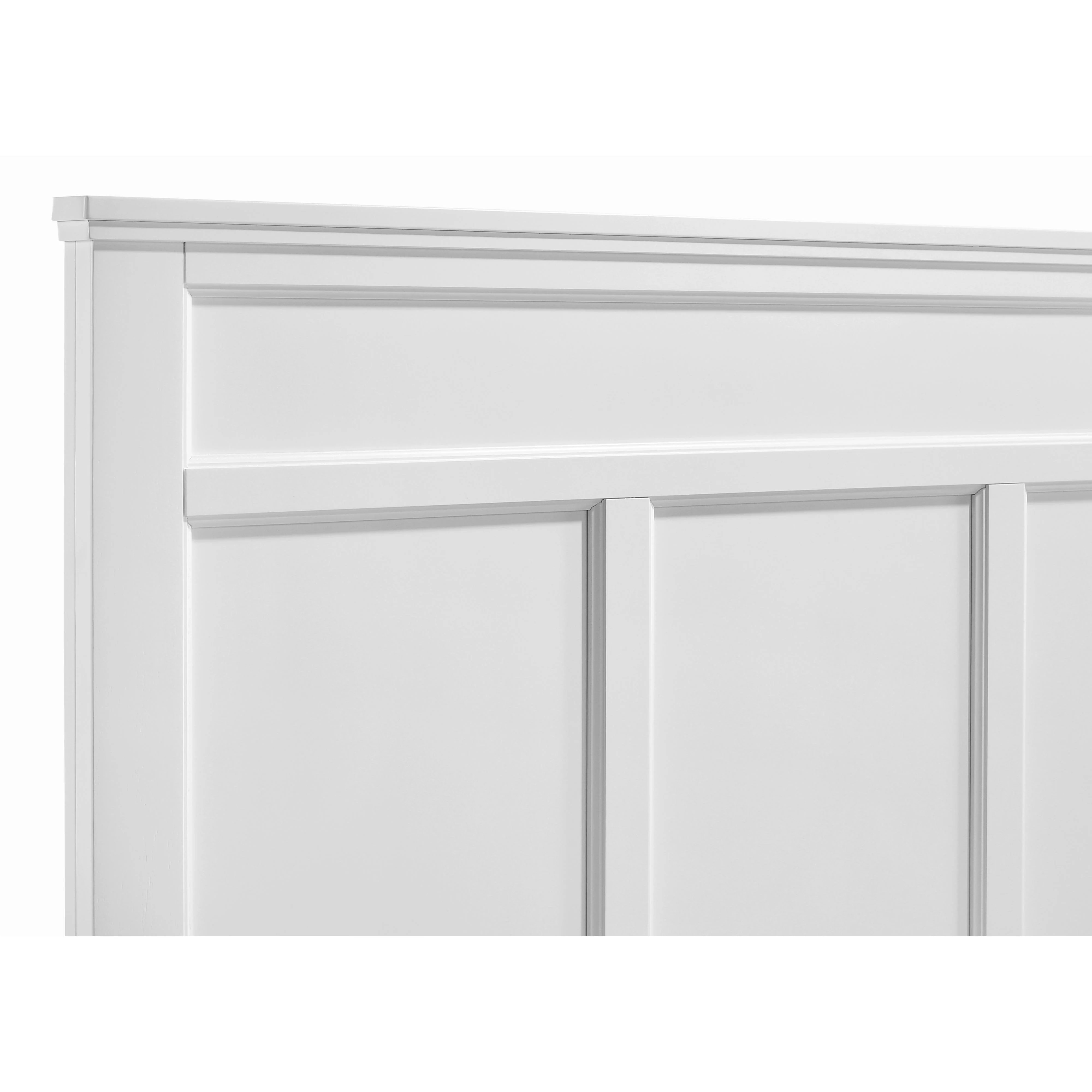 New Classic Furniture Andover B677W Queen Panel Bed - White - Image 4