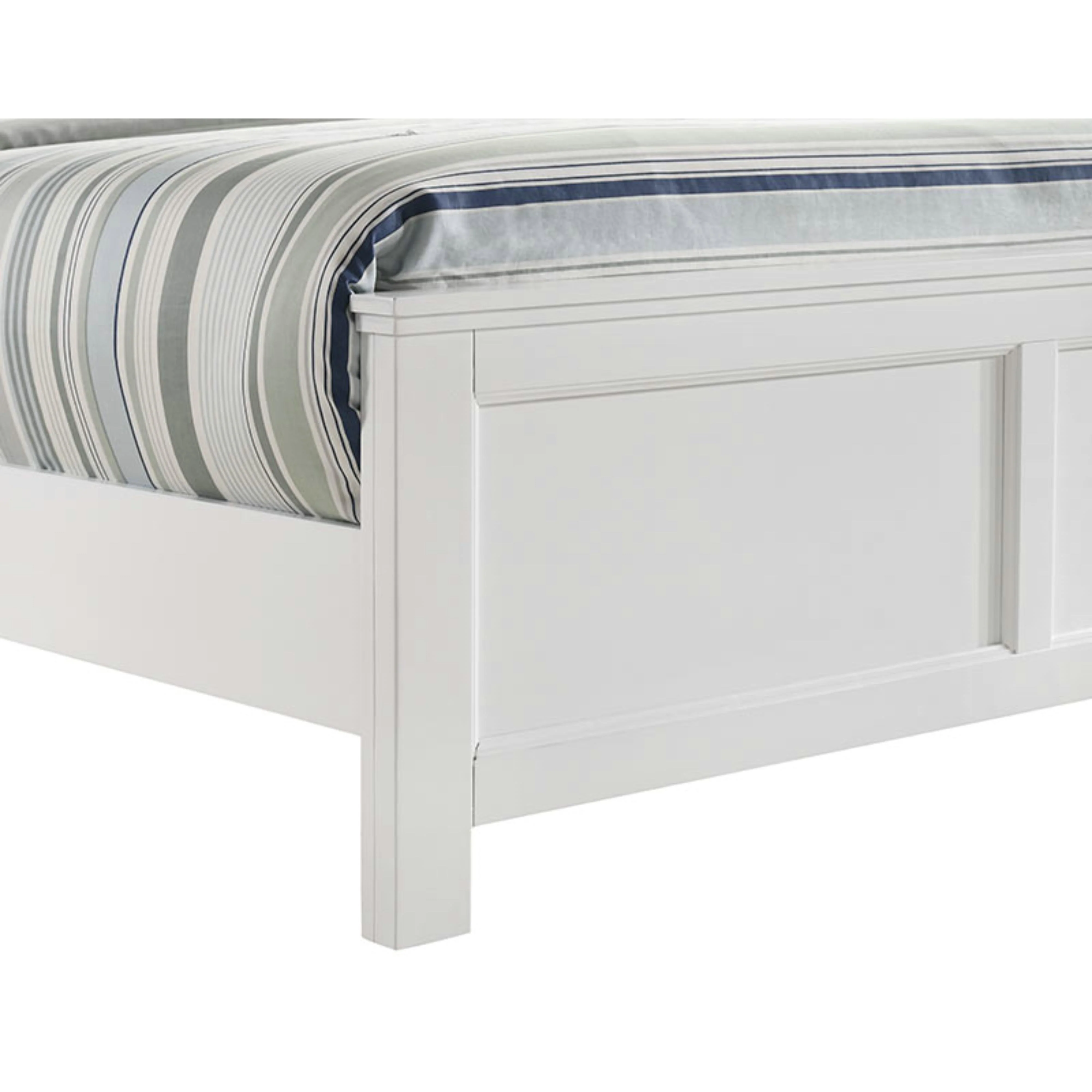 New Classic Furniture Andover B677W Queen Panel Bed - White - Image 5