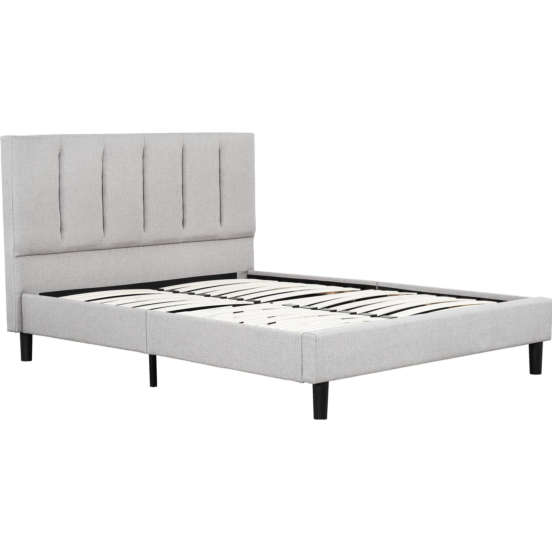 Primo International Ann King Upholstered Platform Bed - Stone