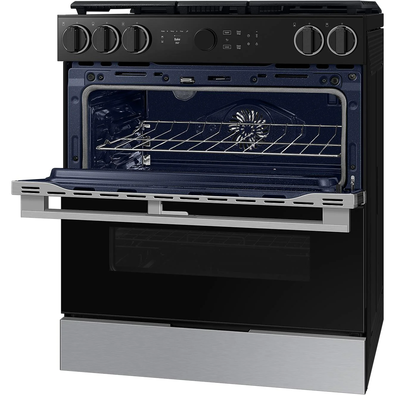 Samsung 30-inch Slide-in Dual Fuel Range with Wi-Fi NSY6DG8550SRAC - Image 10