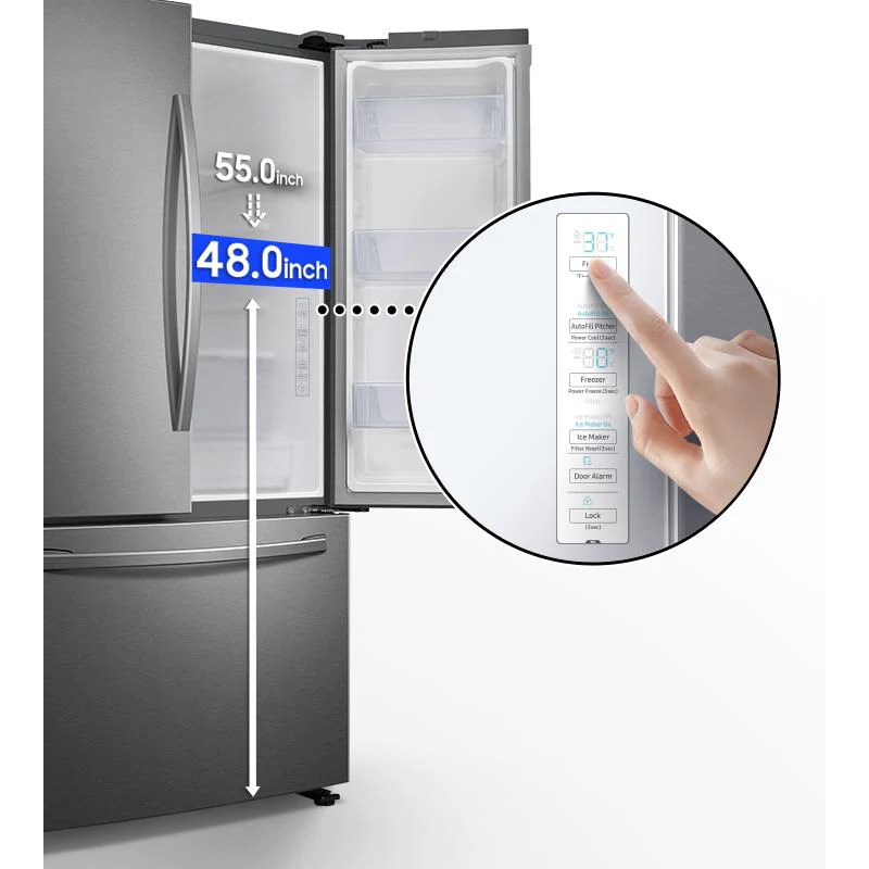 Samsung 36-inch, 28.2 cu.ft. Freestanding French 3-Door Refrigerator with AutoFill Water Pitcher RF28T5021SR/AA - Image 4