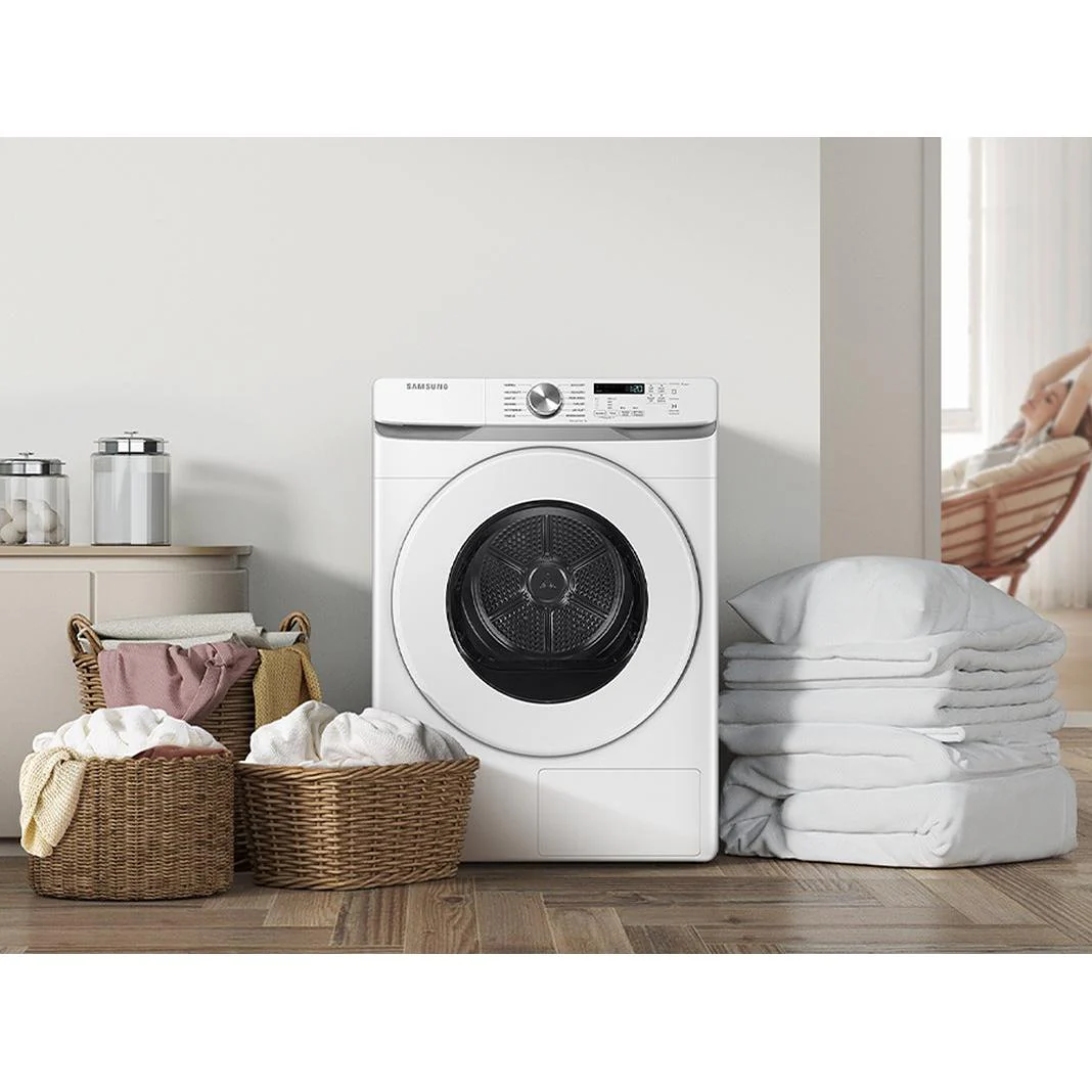 Samsung 7.5 cu. ft. Electric Dryer with Heat Pump and SmartThings DV45DG6000HWAC - Image 8