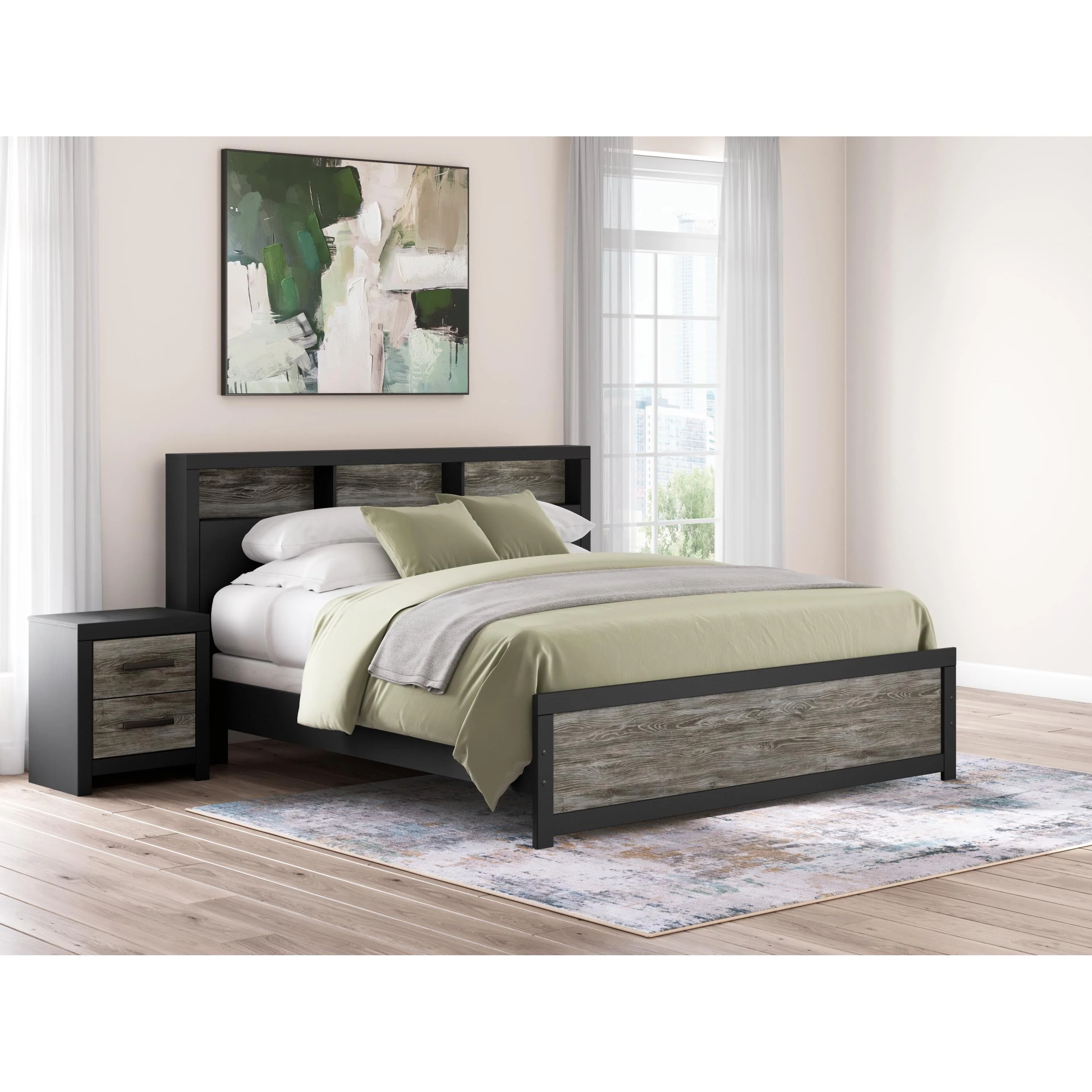 Signature Design by Ashley Broachmyn PCB1118B19 King Bookcase Panel Bed - Image 2