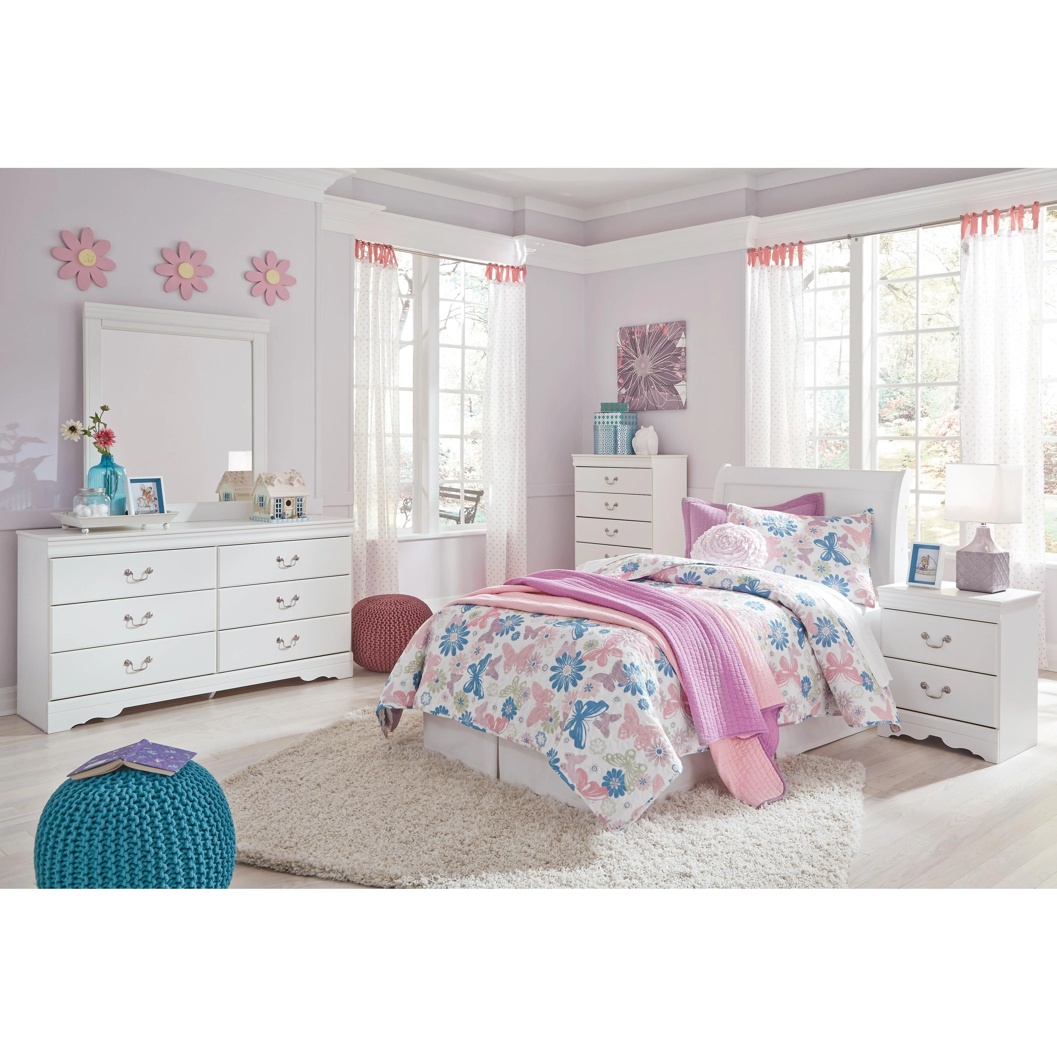 Signature Design by Ashley Anarasia B129-63 Twin Sleigh Headboard - Image 2