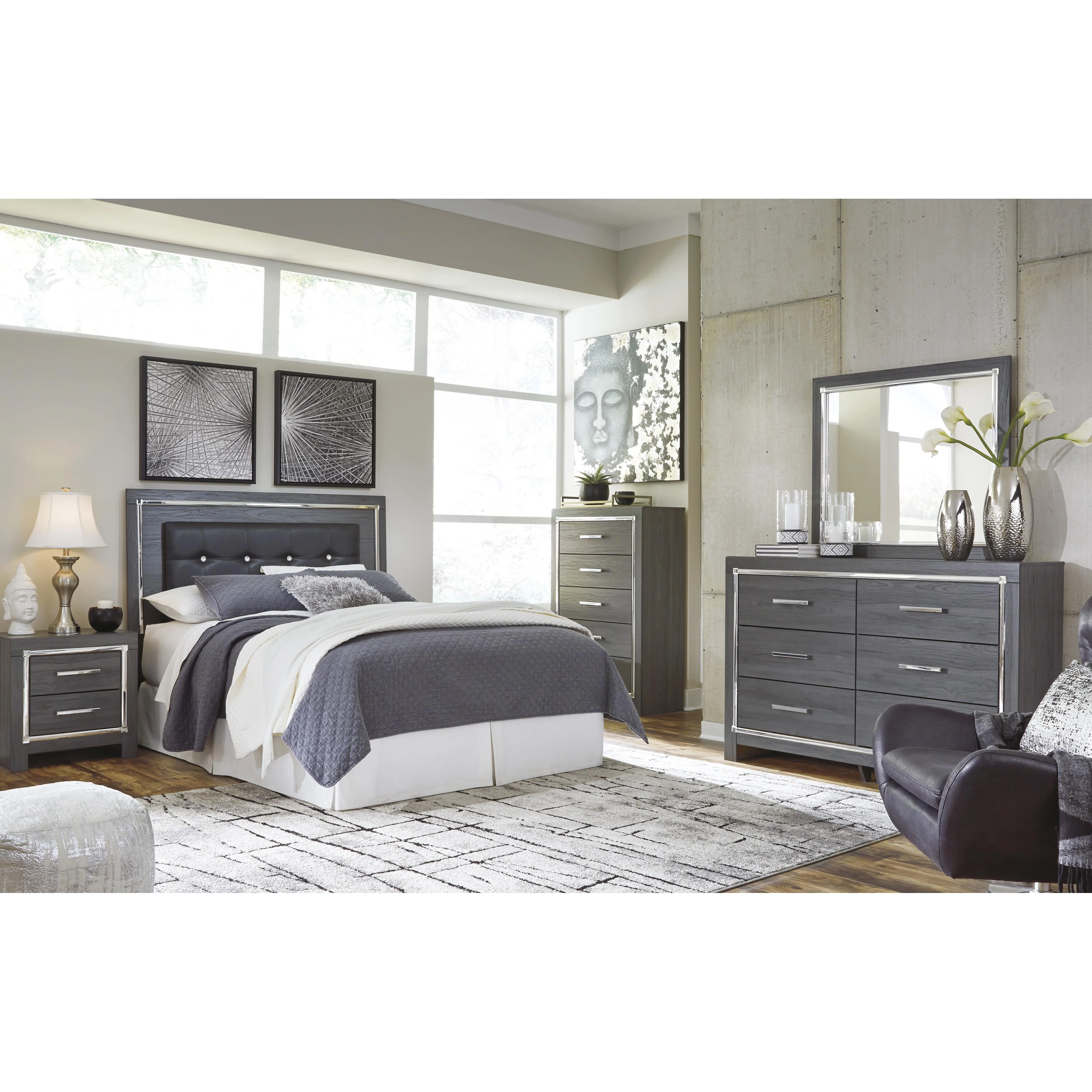 Signature Design by Ashley Lodanna B214-57 Queen Upholstered Panel Headboard - Image 8