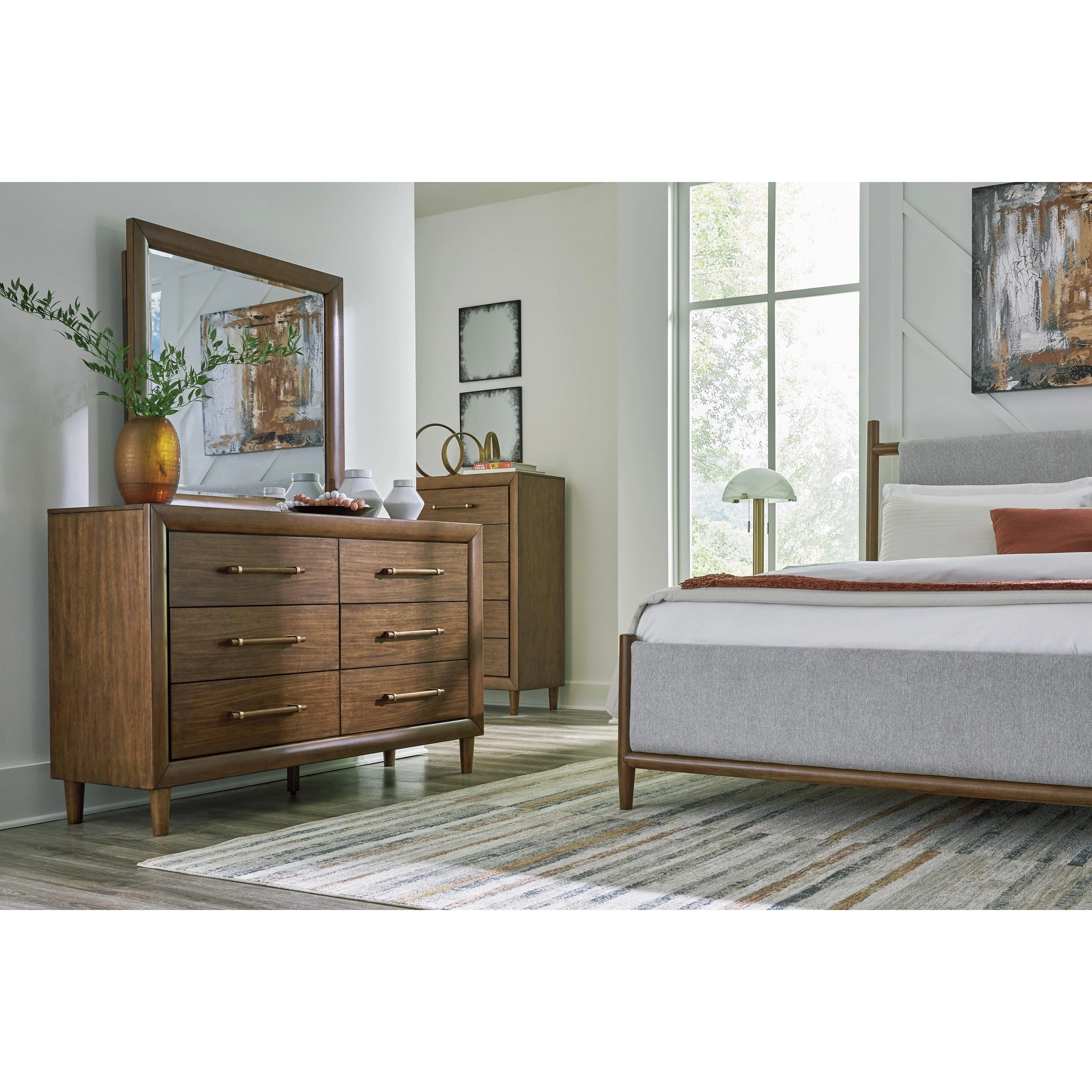 Signature Design by Ashley Lyncott B615B7 California King Upholstered Bed - Image 9