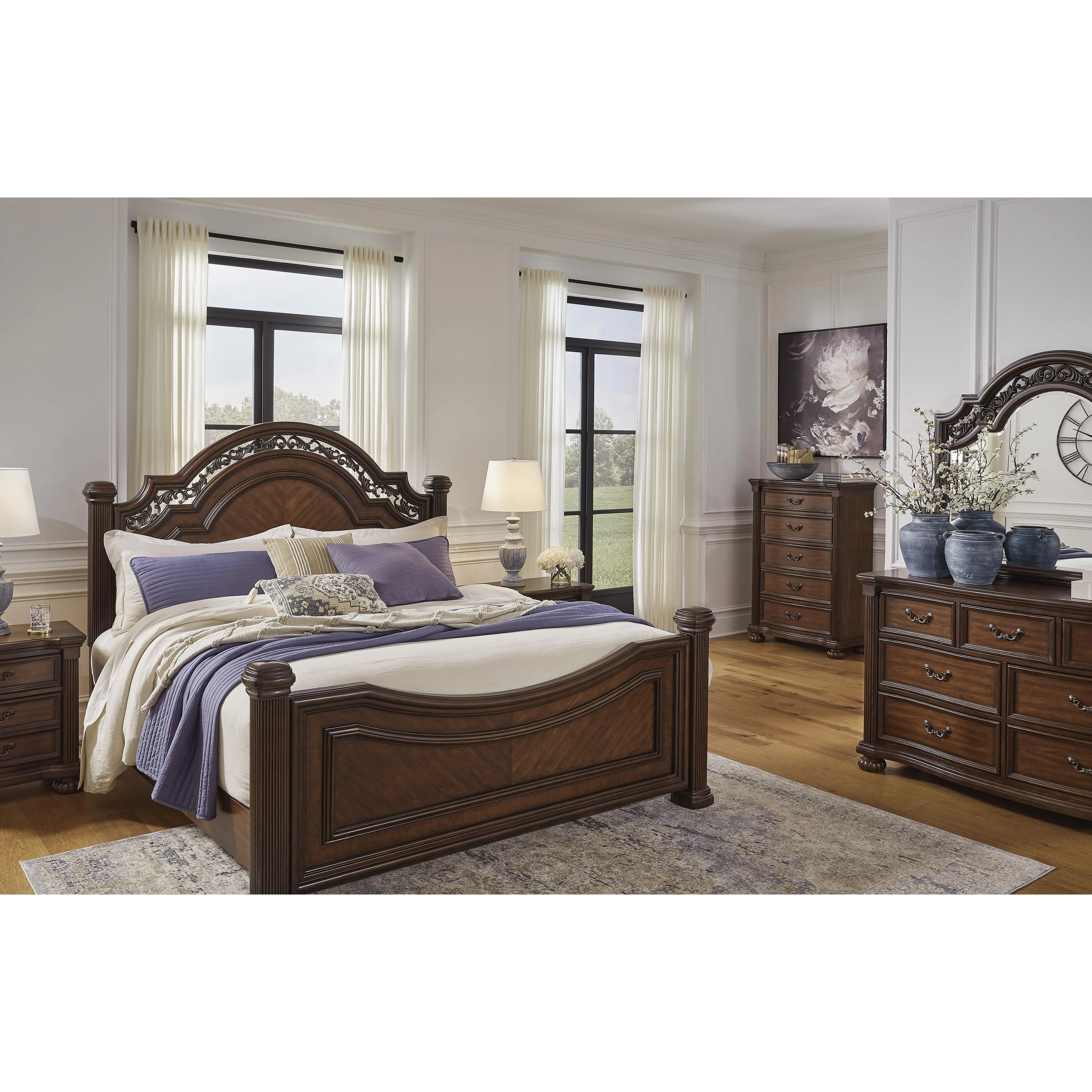 Signature Design by Ashley Lavinton B764B10 California King Poster Bed - Image 7