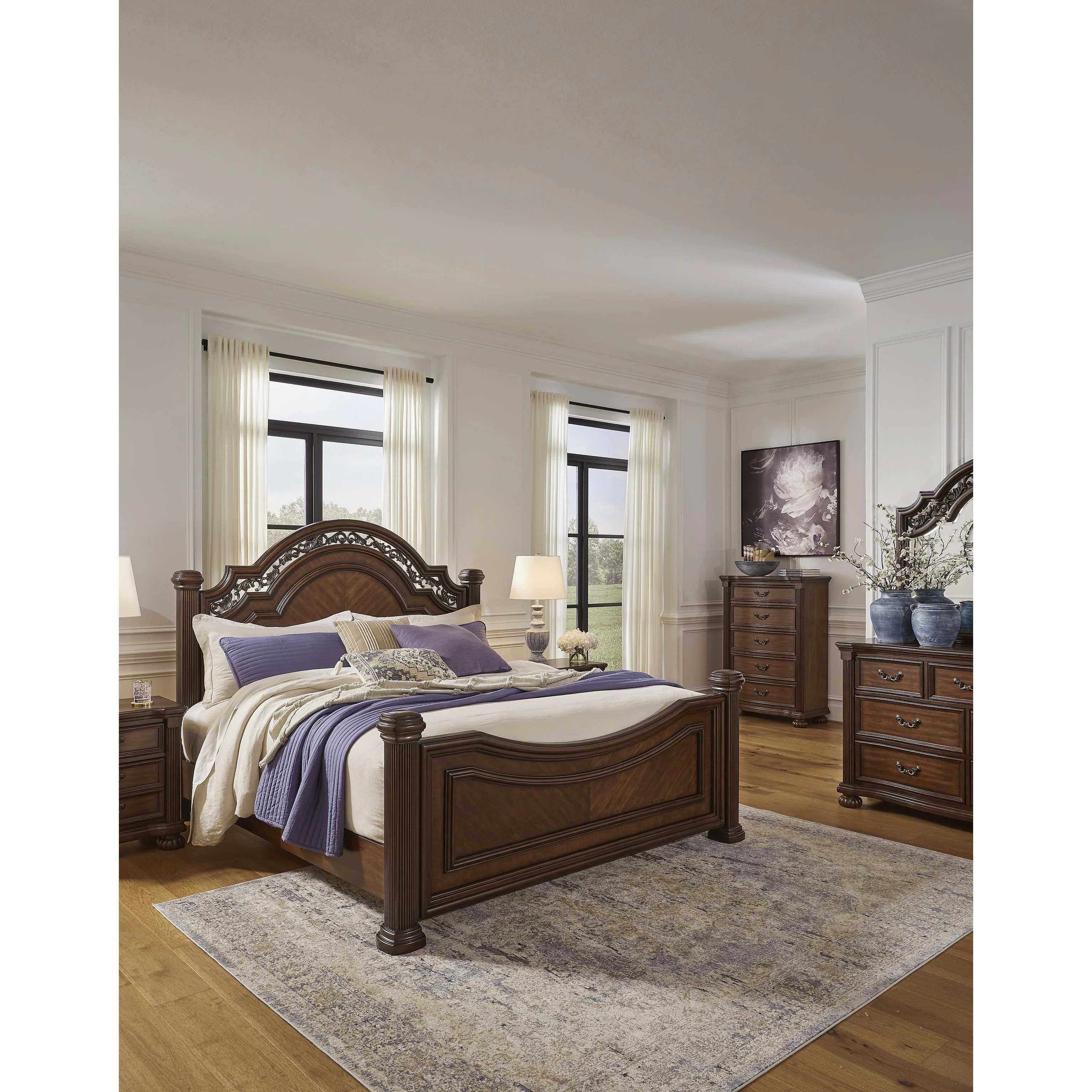 Signature Design by Ashley Lavinton B764B10 California King Poster Bed - Image 8