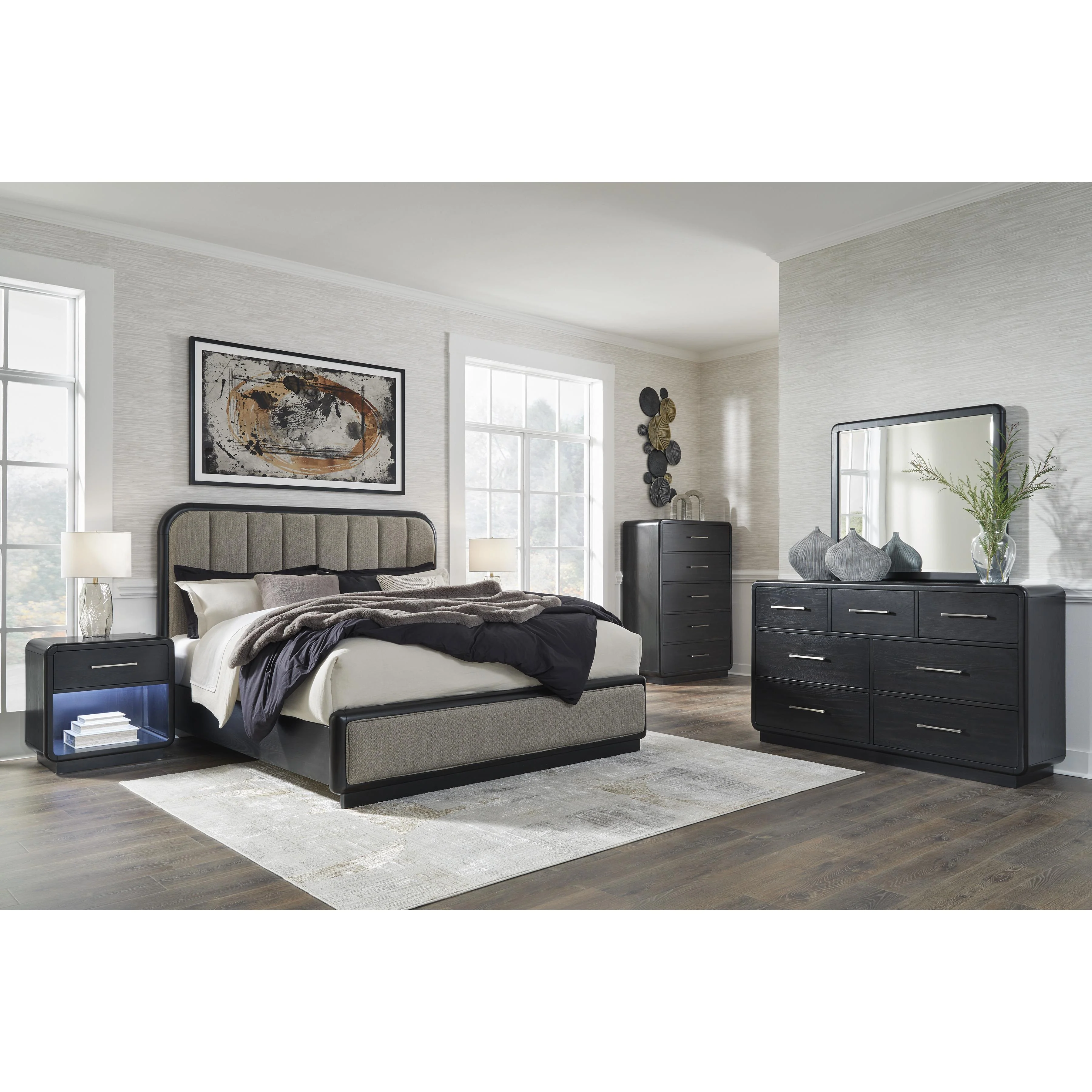 Signature Design by Ashley Rowanbeck B821B5 California King Upholstered Panel Bed - Image 13