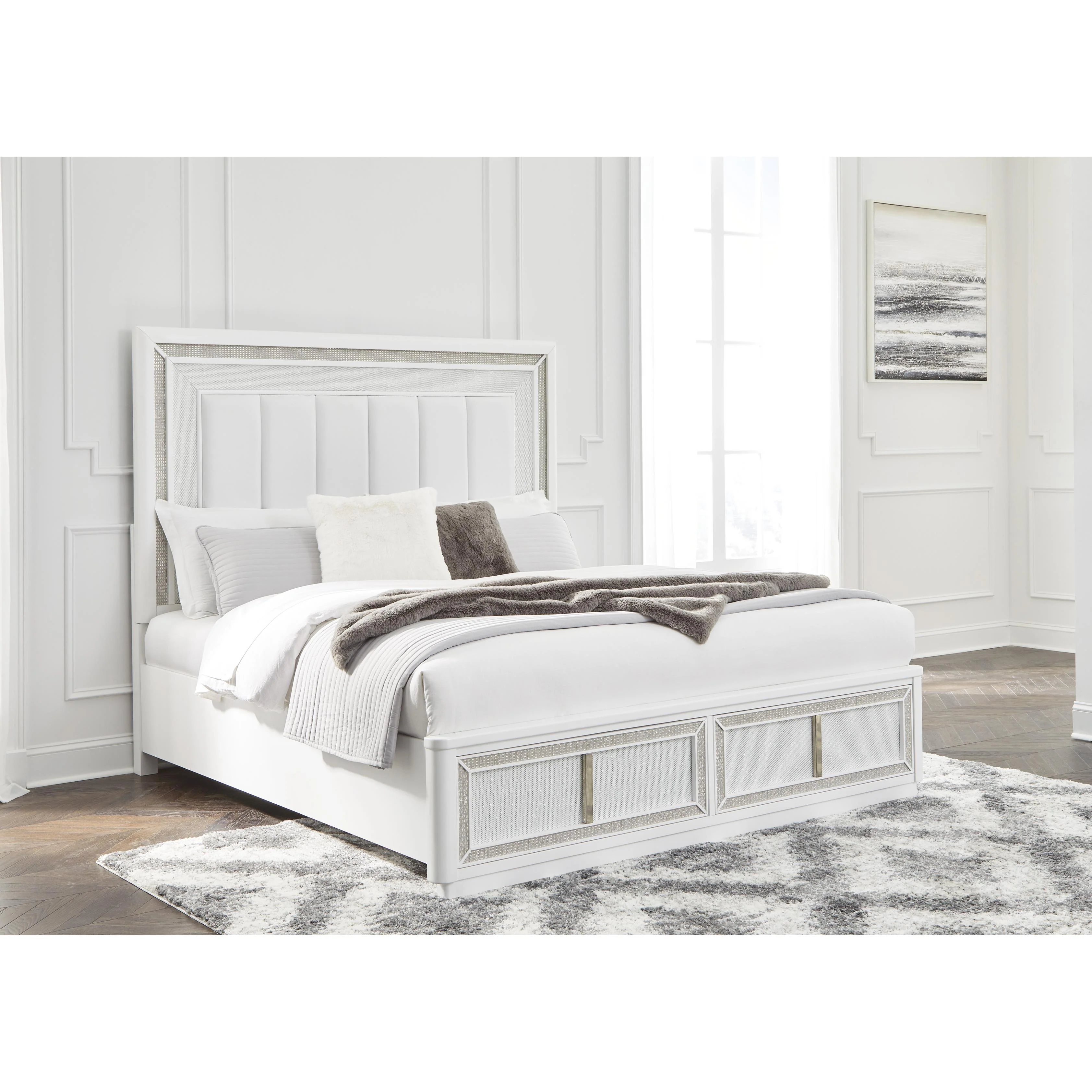 Signature Design by Ashley Chalanna B822B5 California King Upholstered Storage Bed - Image 6