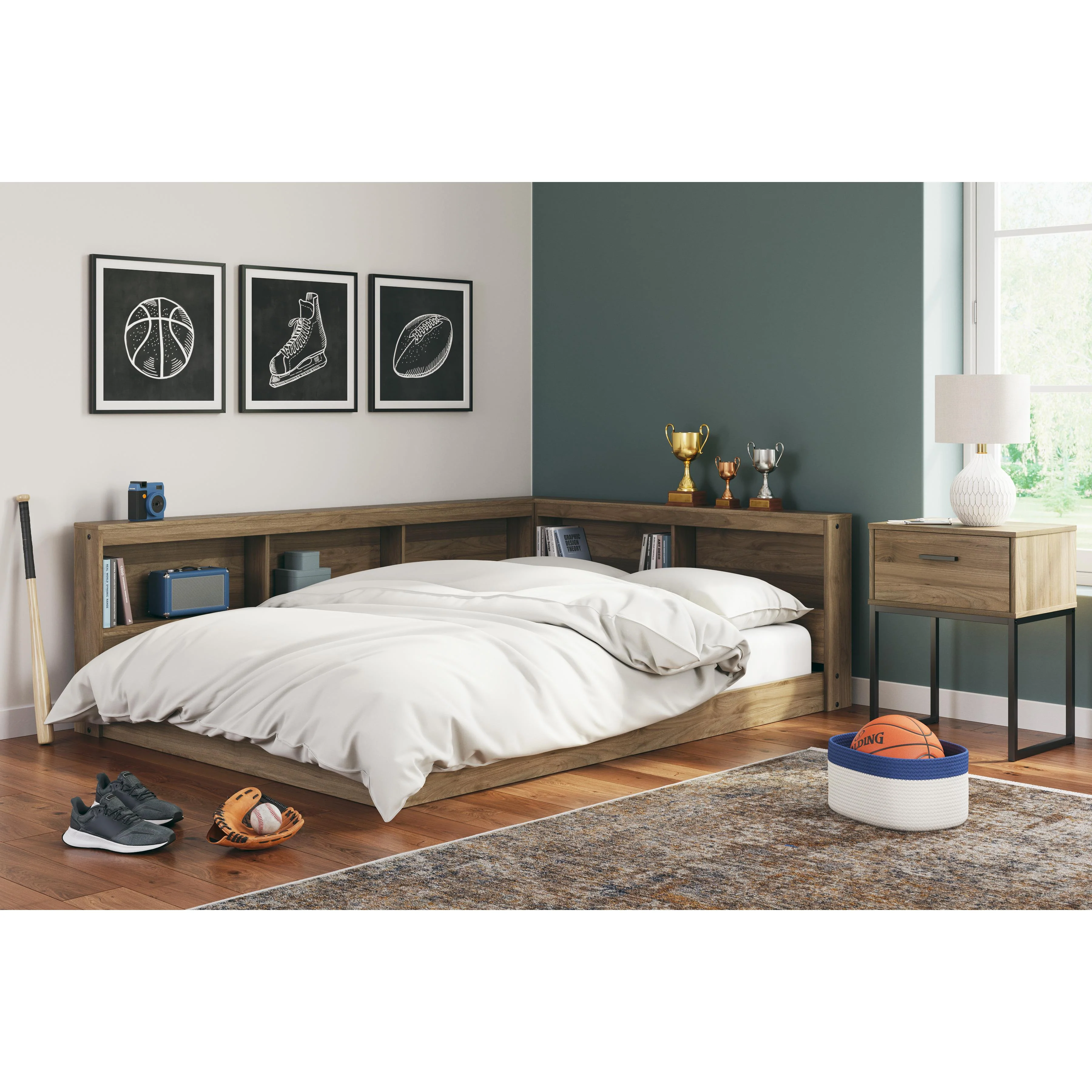 Signature Design by Ashley Deanlow EB1866B5 Full Bookcase Storage Bed - Image 5