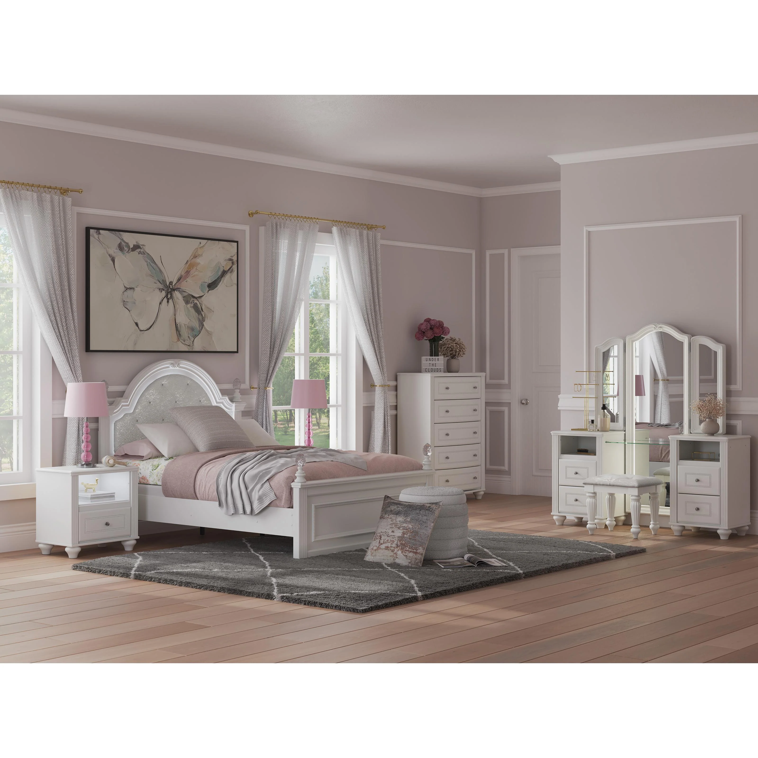Signature Design by Ashley Kozlani Full Upholstered Panel Bed PCB1819-187/PCB1819-84/PCB1819-86 - Image 13
