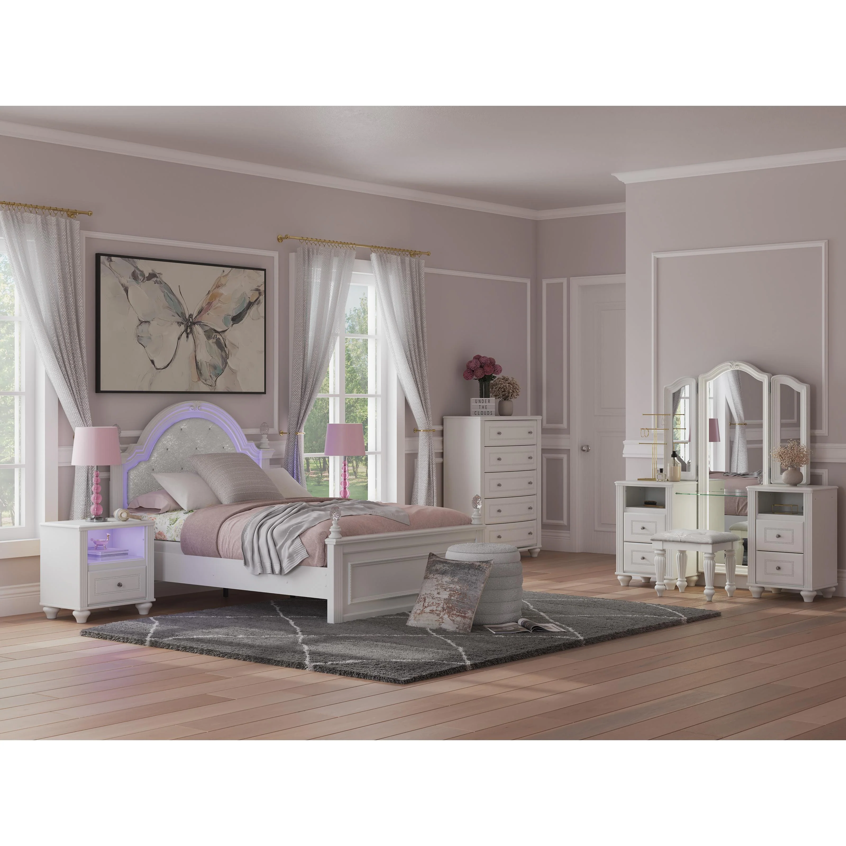 Signature Design by Ashley Kozlani Full Upholstered Panel Bed PCB1819-187/PCB1819-84/PCB1819-86 - Image 14