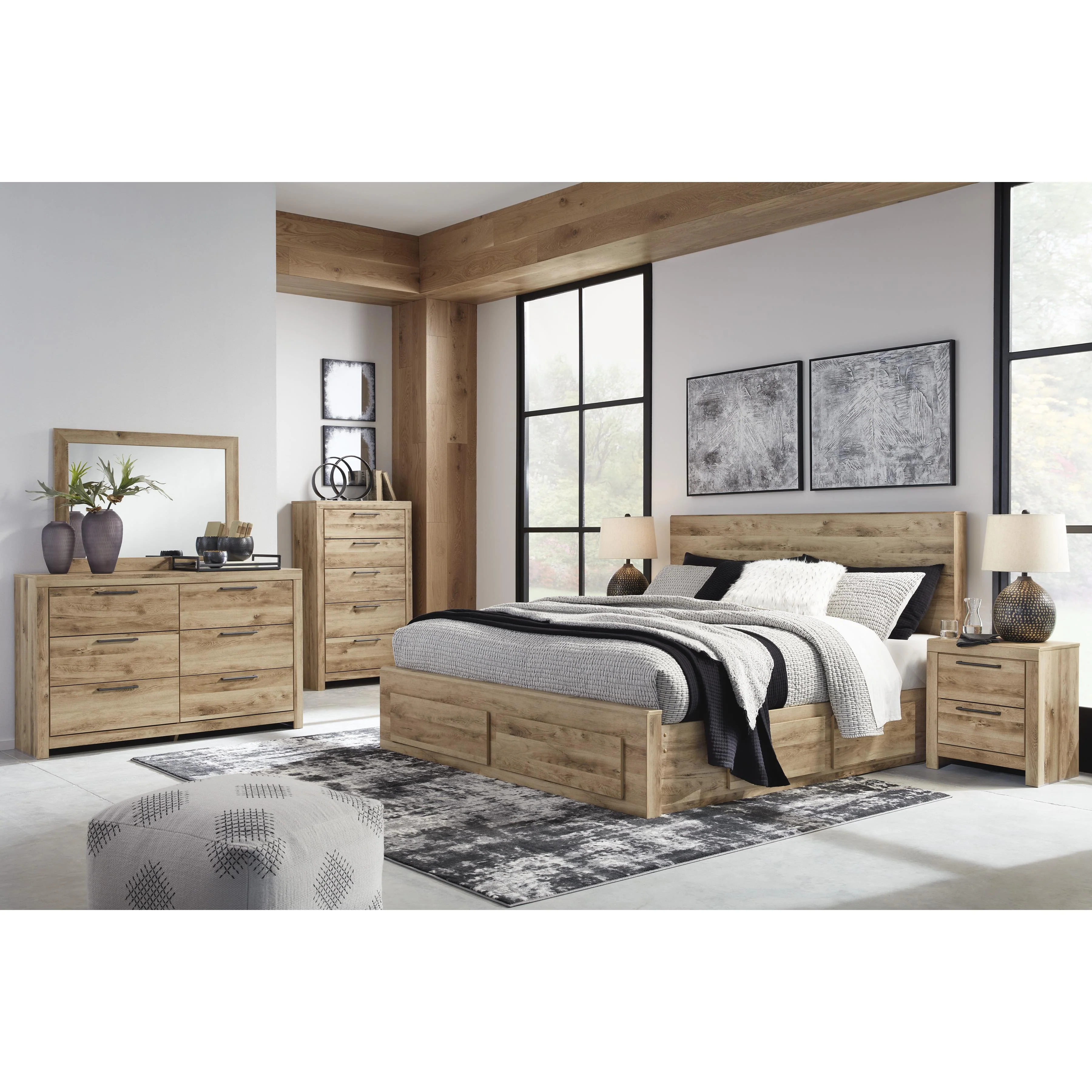 Signature Design by Ashley Hyanna B1050B12 King Panel Storage Bed with 1 Under Bed Storage Drawer - Image 6