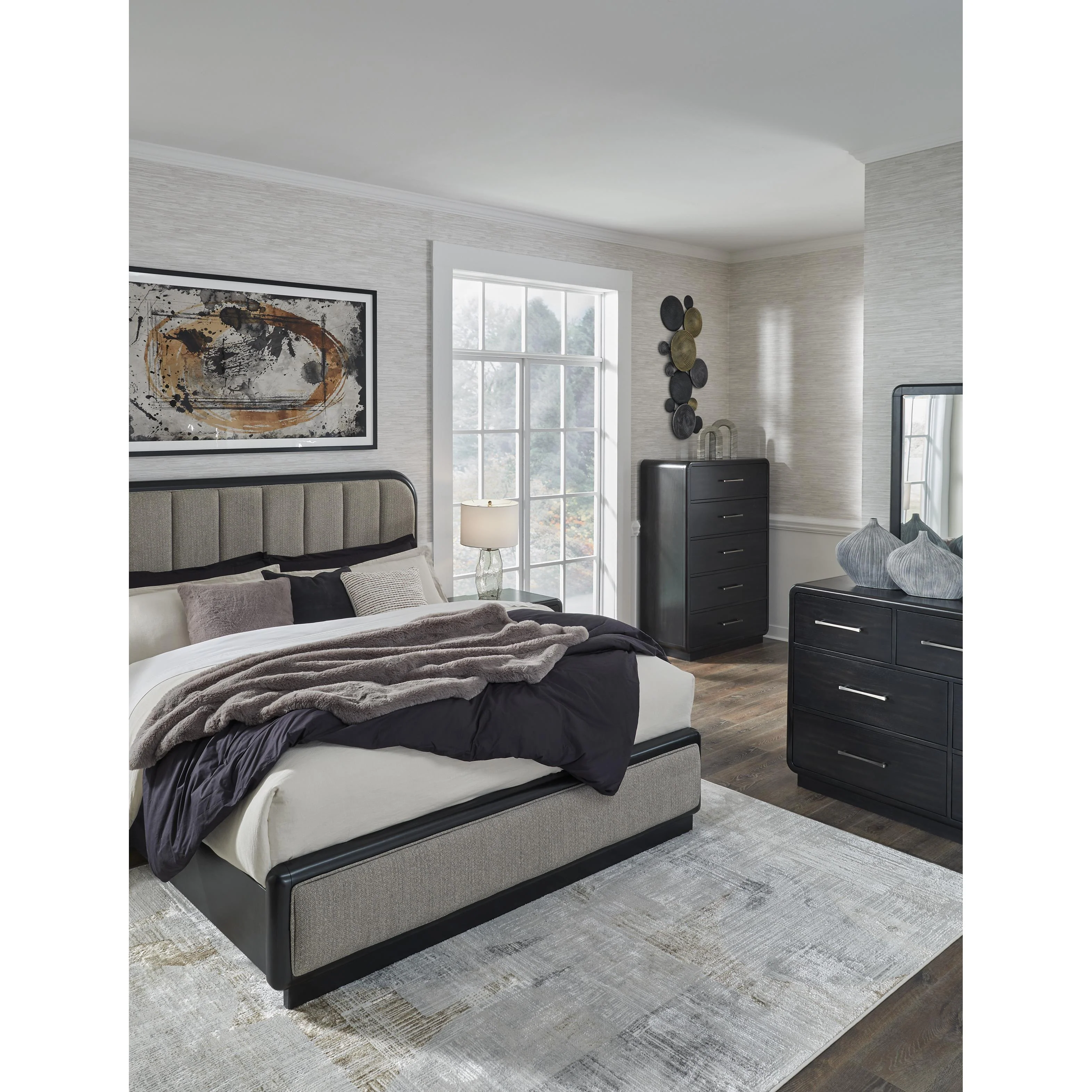Signature Design by Ashley Rowanbeck B821B4 King Upholstered Panel Bed - Image 11