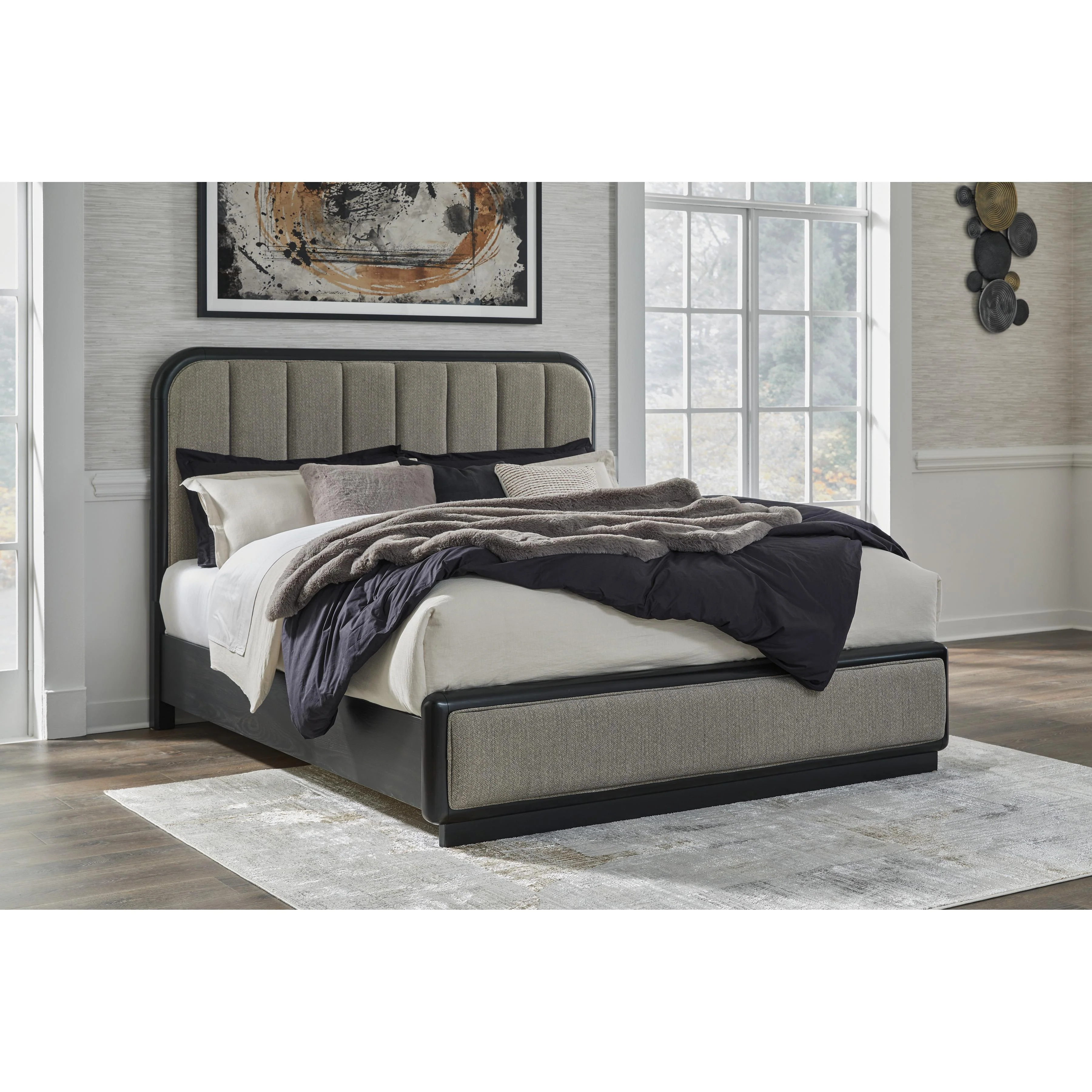 Signature Design by Ashley Rowanbeck B821B4 King Upholstered Panel Bed - Image 5