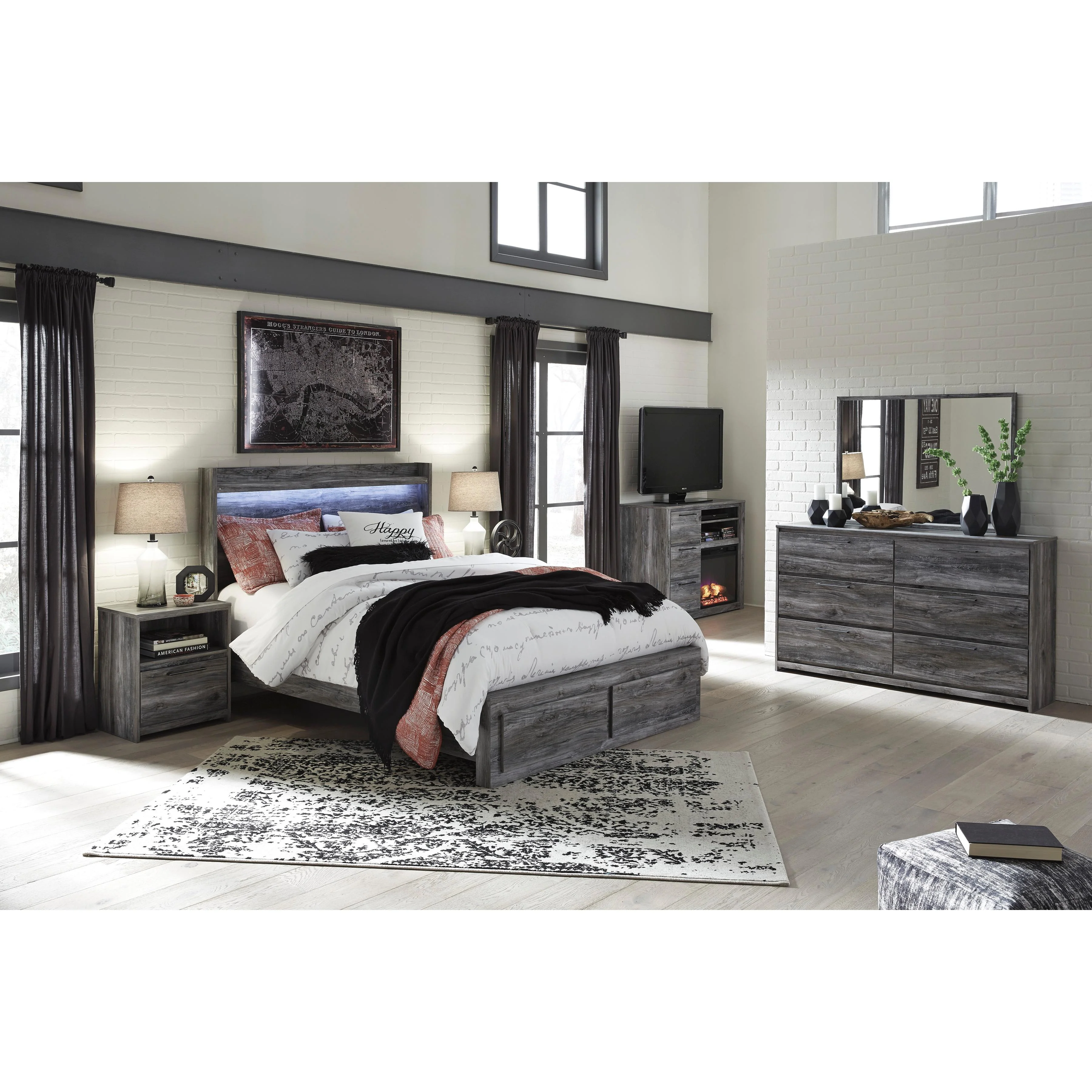 Signature Design by Ashley Baystorm Queen Panel Bed with Storage B221-57/B221-54S/B221-95/B100-13 - Image 4