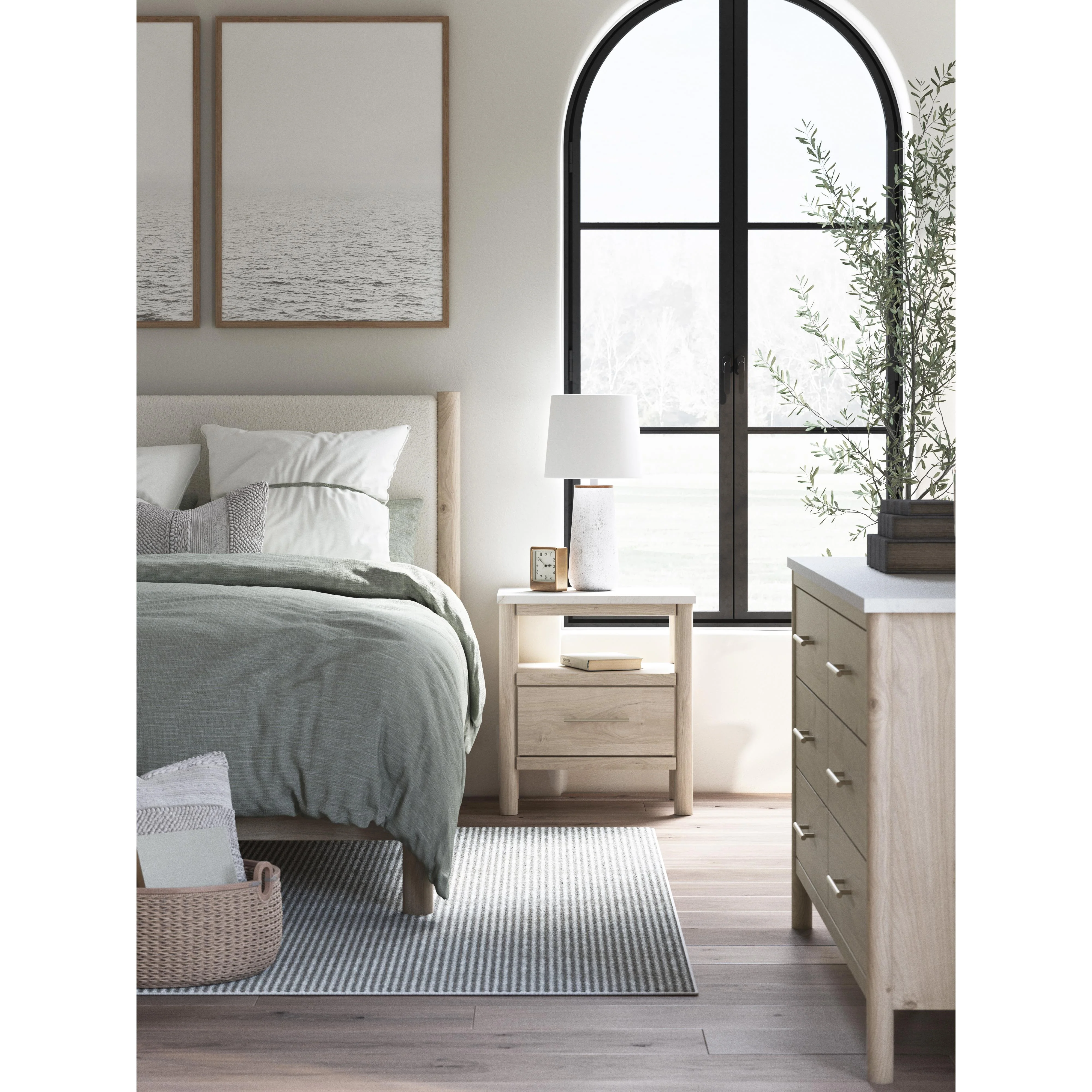 Signature Design by Ashley Cadmori B2615B4 Queen Upholstered Panel Bed - Image 9