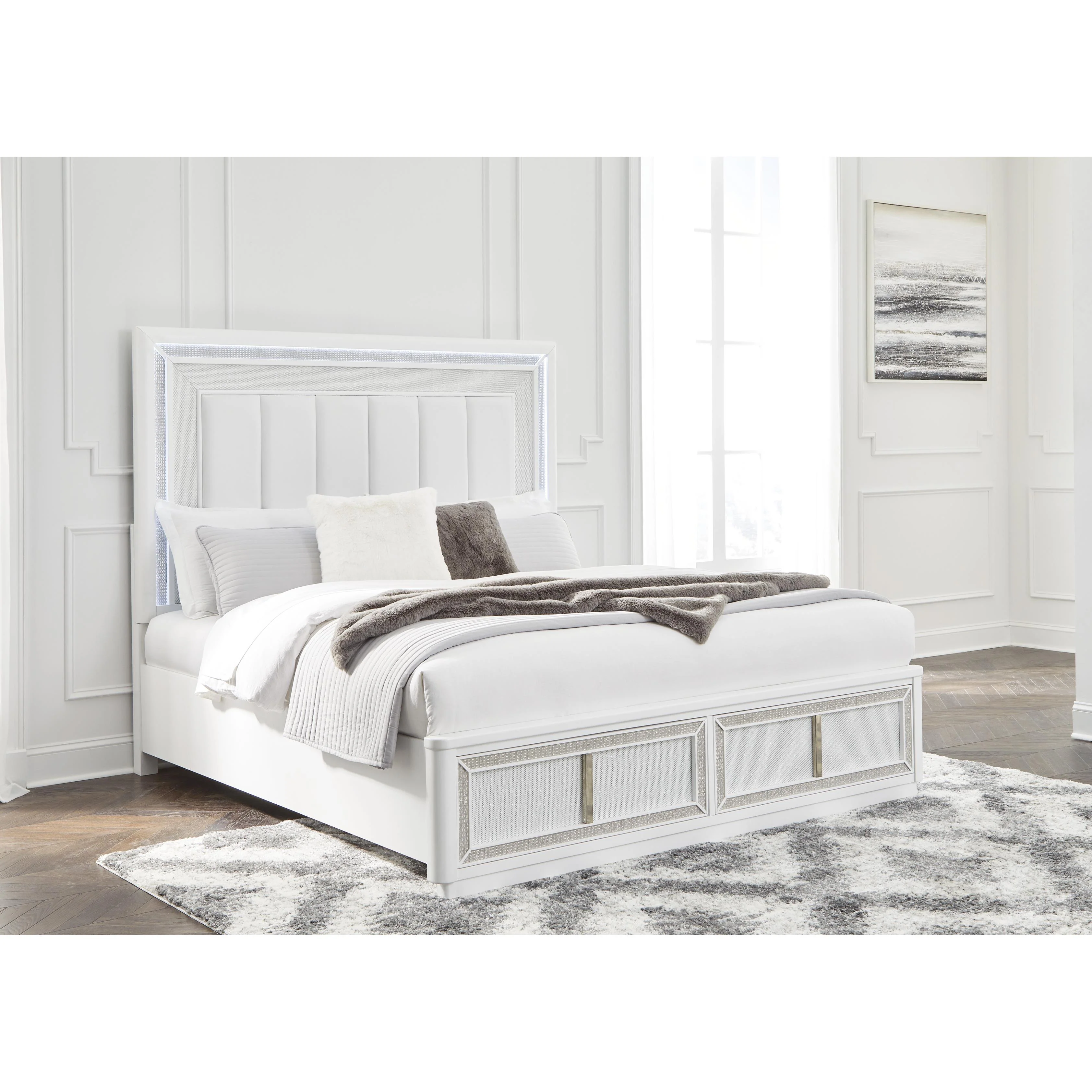 Signature Design by Ashley Chalanna B822B2 Queen Upholstered Storage Bed - Image 7