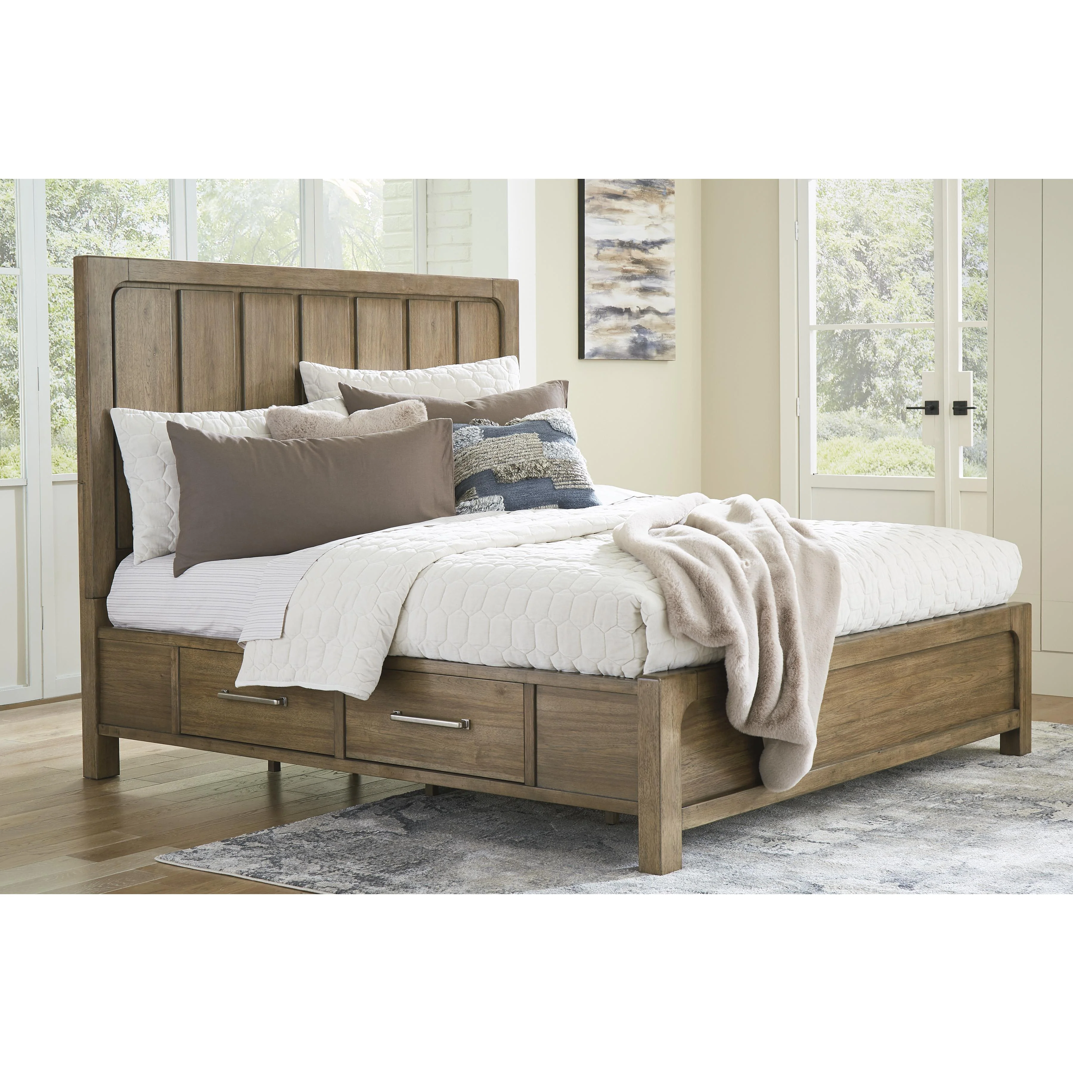 Signature Design by Ashley Cabalynn B974B4 Queen Panel Bed with Storage - Image 7