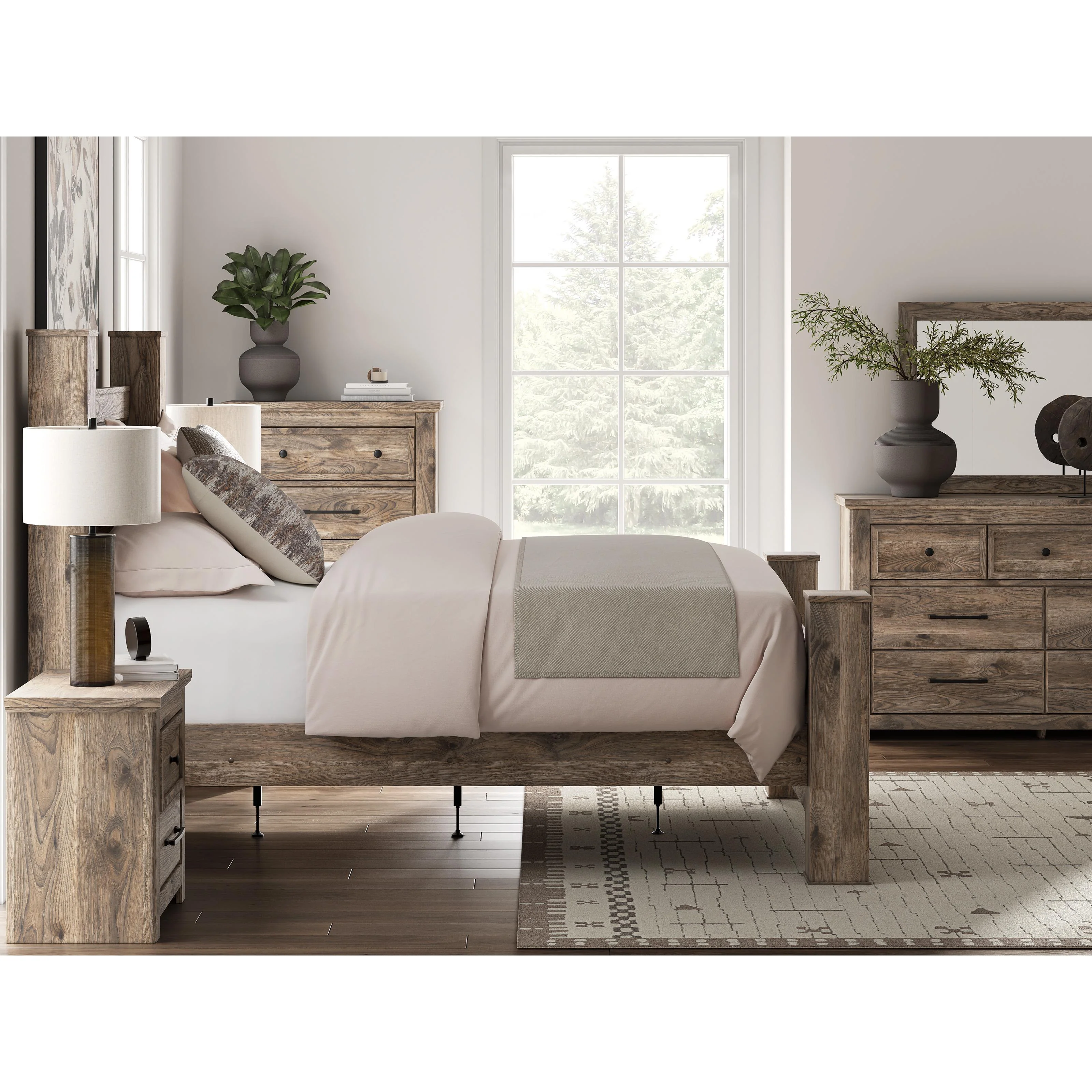 Signature Design by Ashley Rusticott PCB2260B4 Queen Poster Bed - Image 10