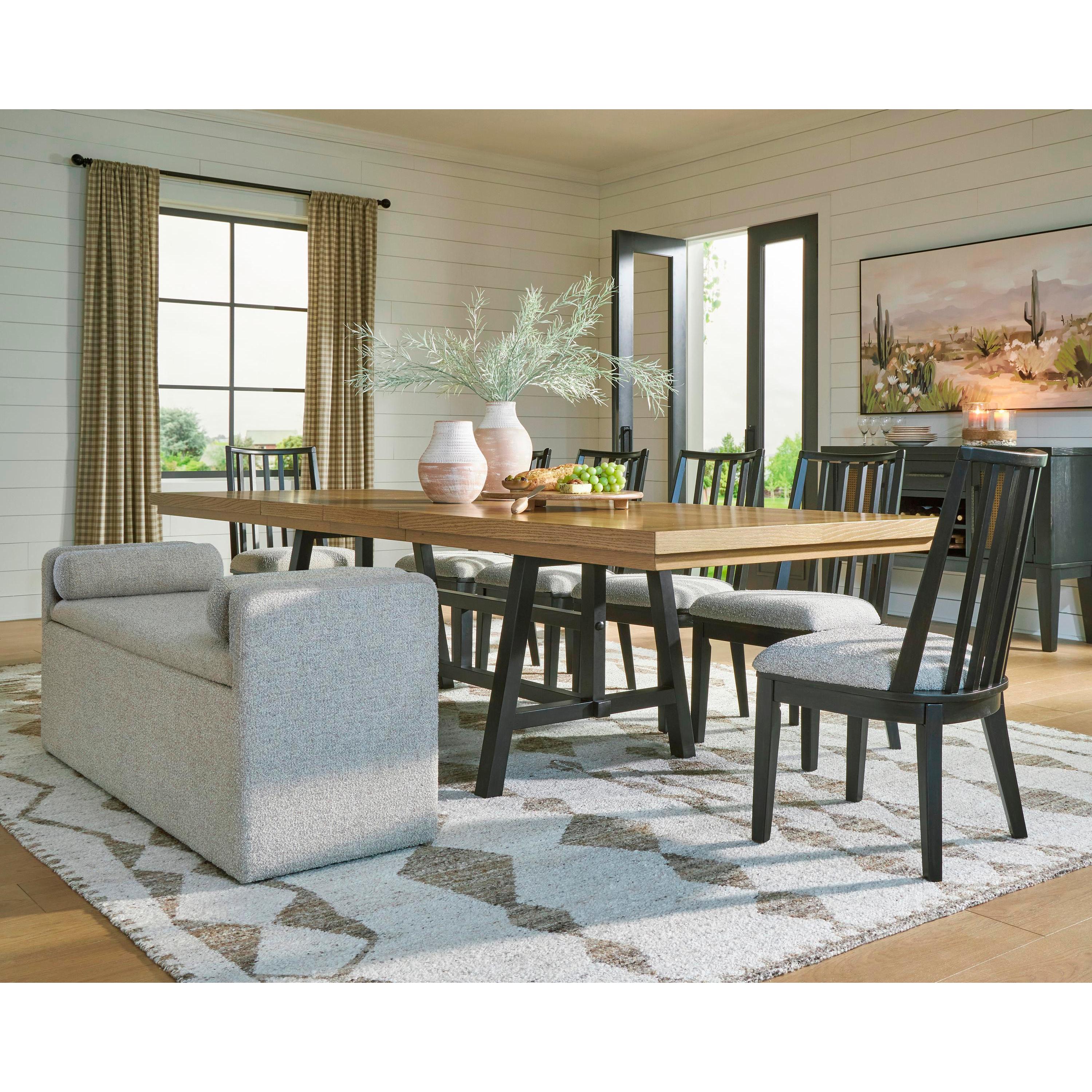 Signature Design by Ashley Galliden D841-00 Large Upholstered Dining Room Bench - Image 9