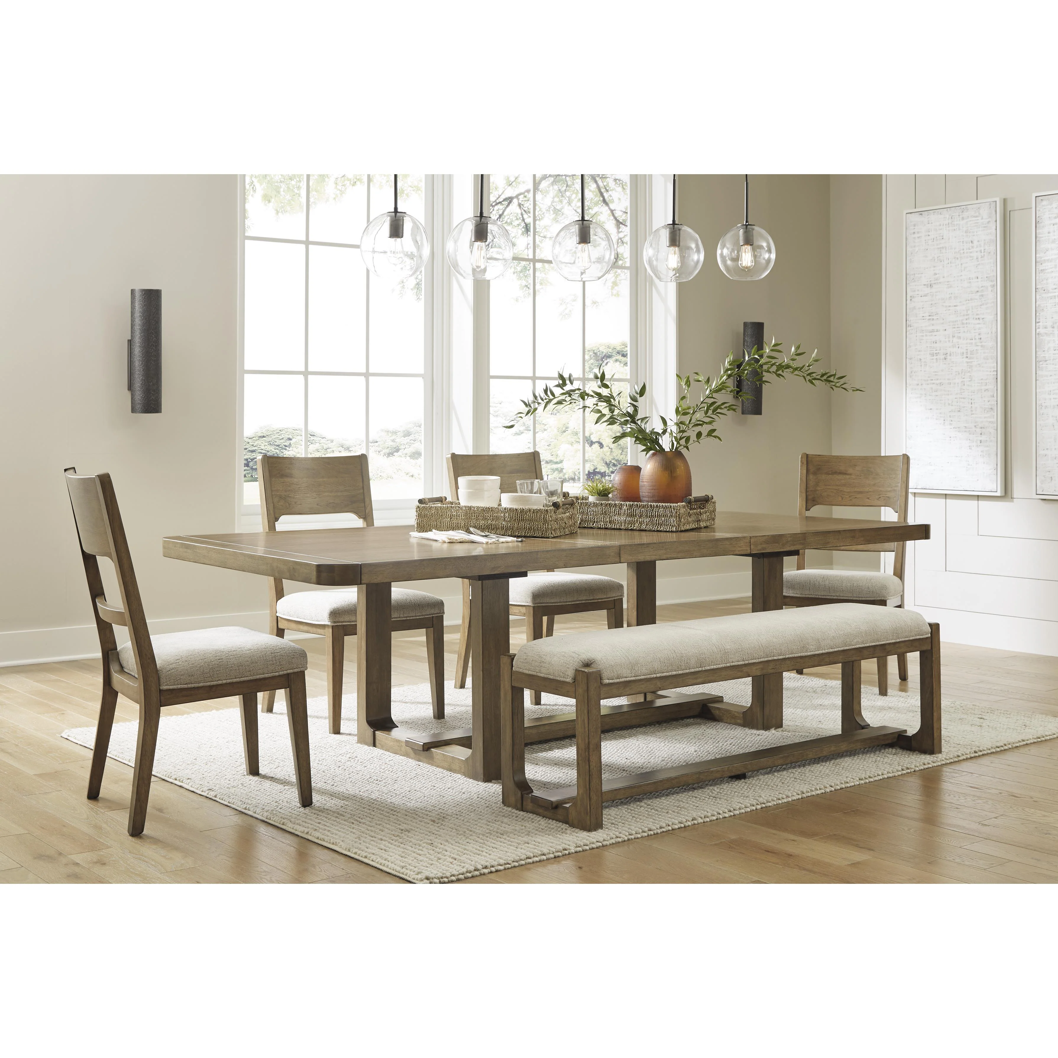 Signature Design by Ashley Cabalynn D974-00 Large Upholstered Dining Room Bench - Image 9
