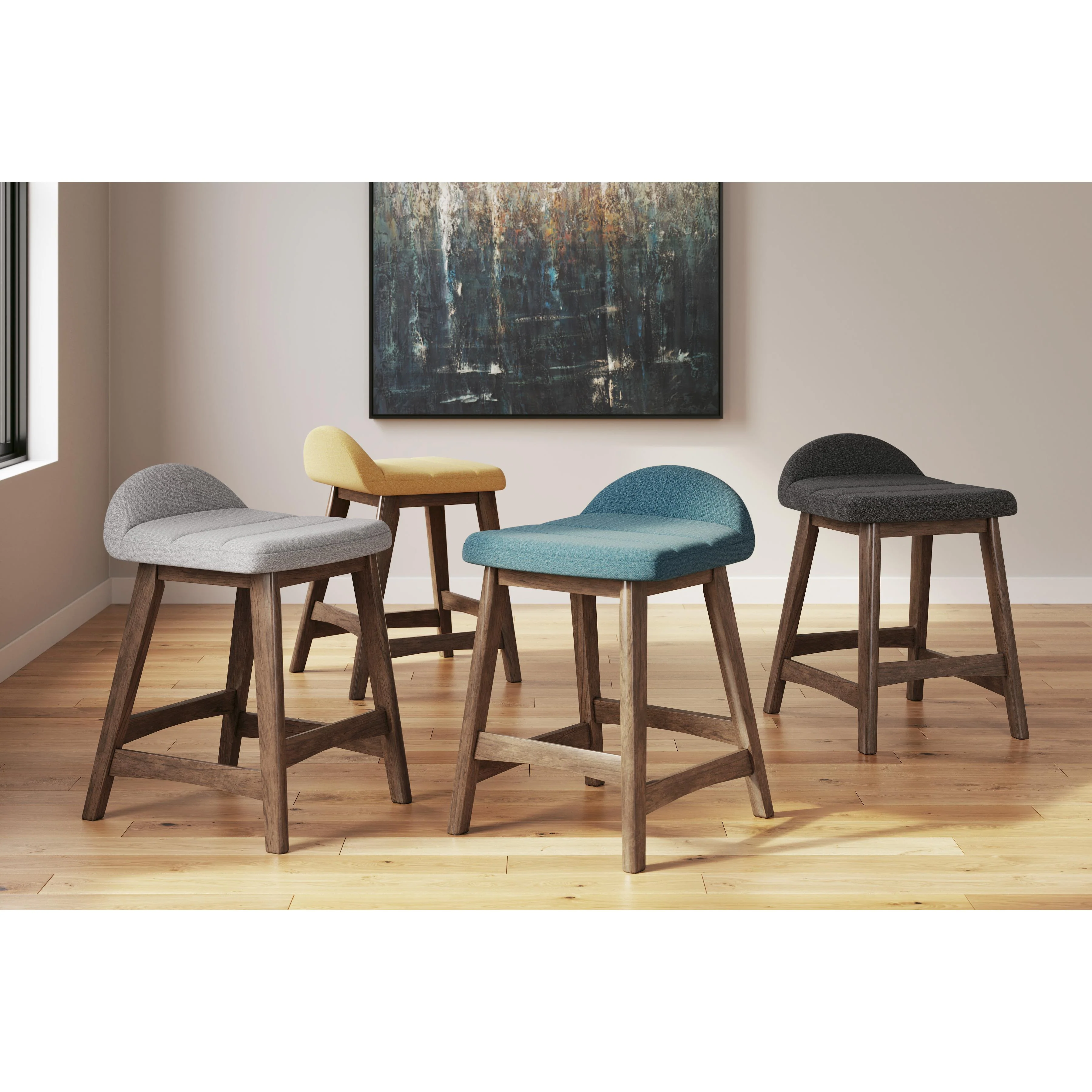 Signature Design by Ashley Lyncott D615-124 Upholstered Barstool - Image 9