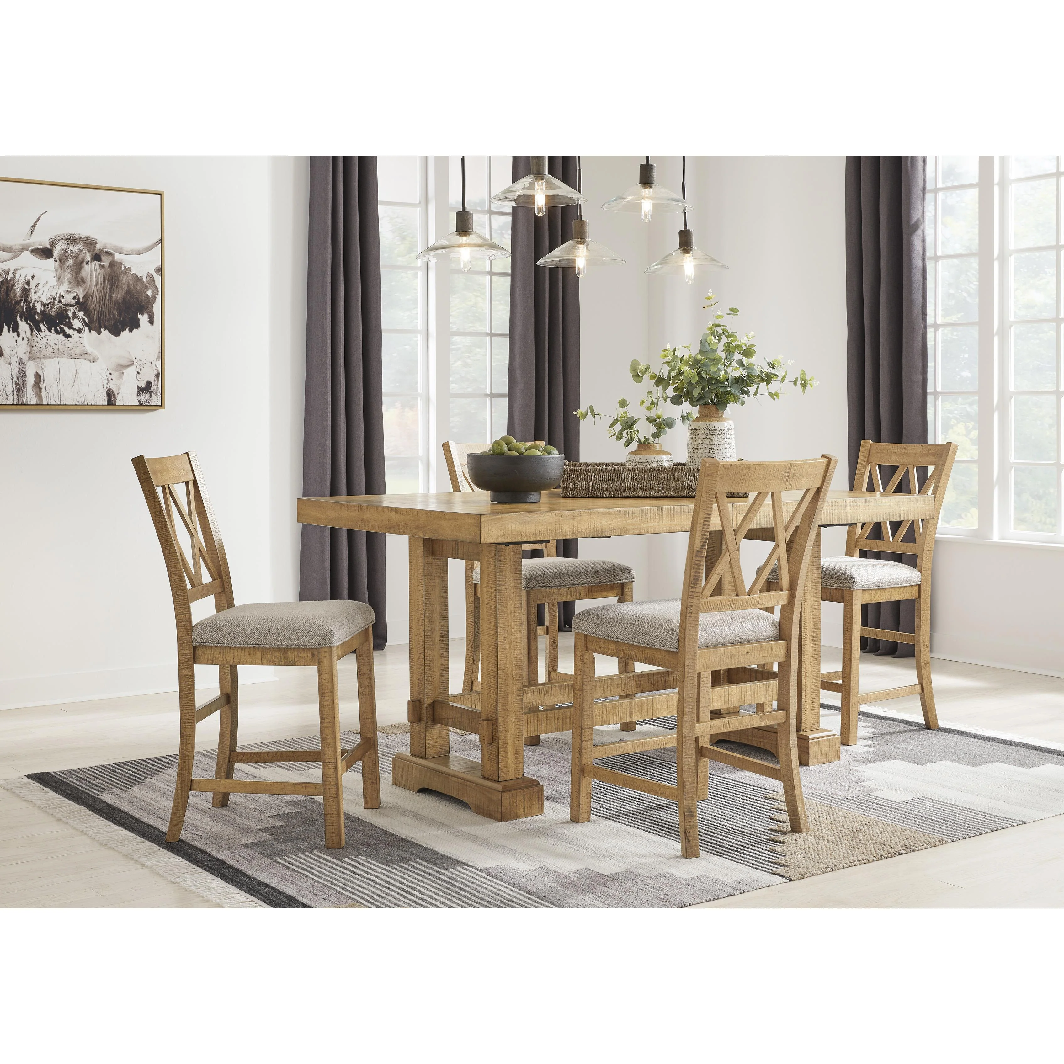 Signature Design by Ashley Havonplane D773-124 Upholstered Barstool - Image 7